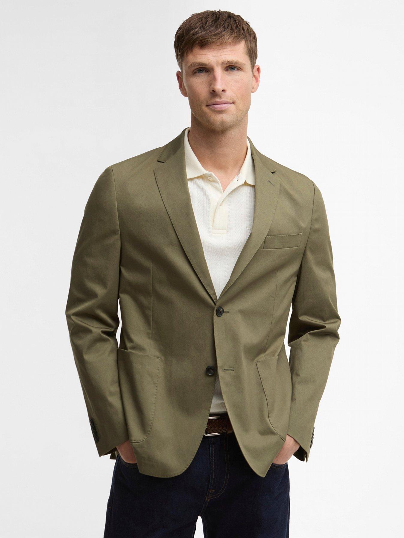 Barbour Bellamy Cotton Blazer - Olive
