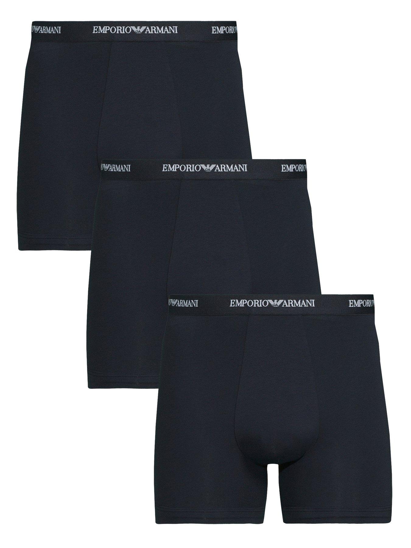 Emporio Armani Bodywear Core Logoband 3 Pack Boxer Shorts - Dark Blue