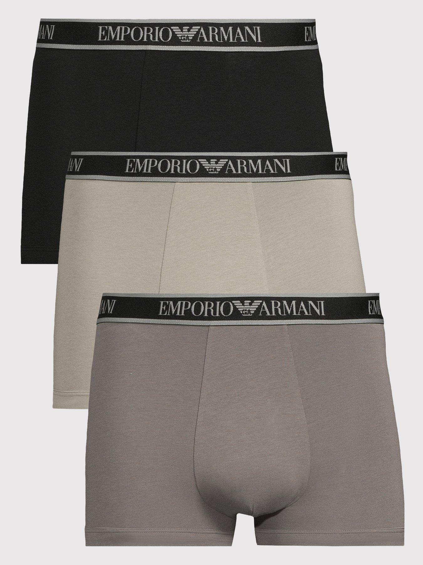 Image 1 of 4 of Emporio Armani Bodywear Core Logoband 3 Pack Trunks - Multi