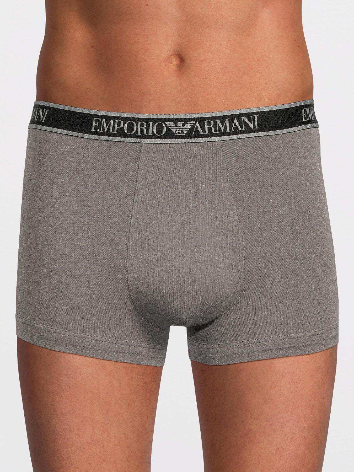 Image 2 of 4 of Emporio Armani Bodywear Core Logoband 3 Pack Trunks - Multi