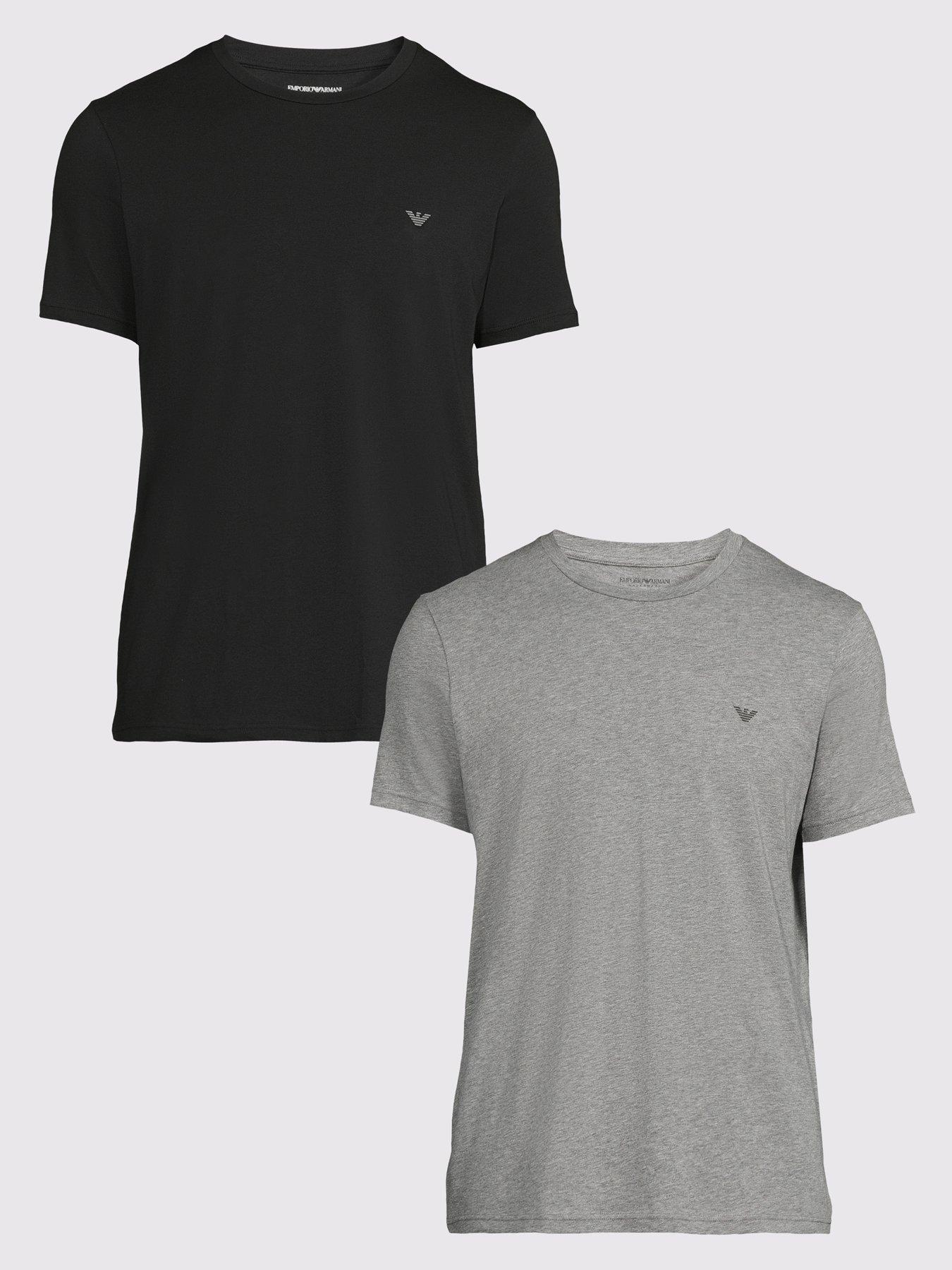 Emporio Armani Bodywear Endurance 2 Pack Crew Neck T-Shirt, Multi, Size 2Xl, Men