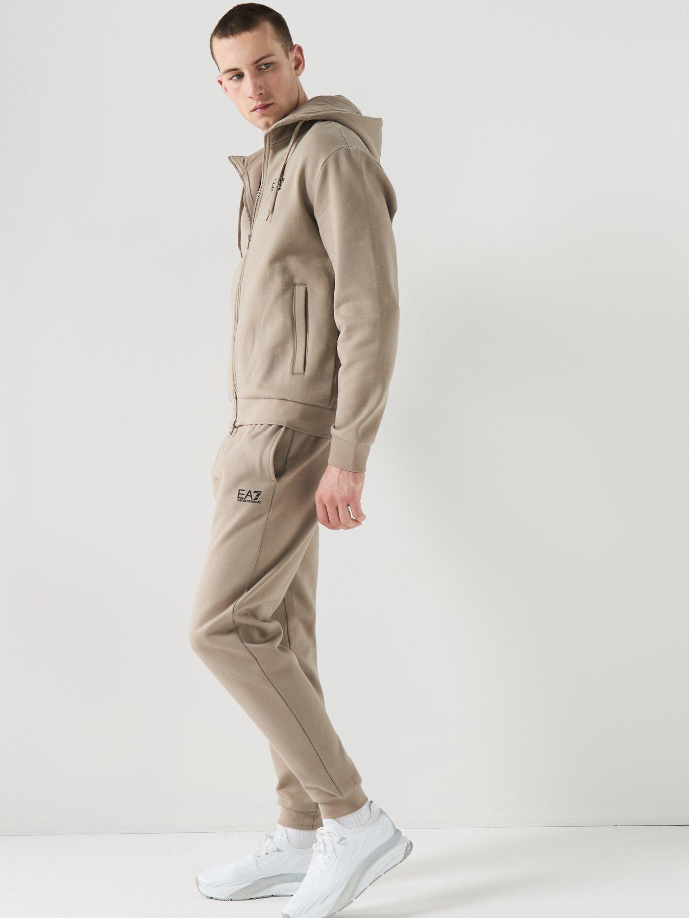 Image 3 of 6 of EA7 Emporio Armani Train Core Id Full Zip Hooded Tracksuit - Grey