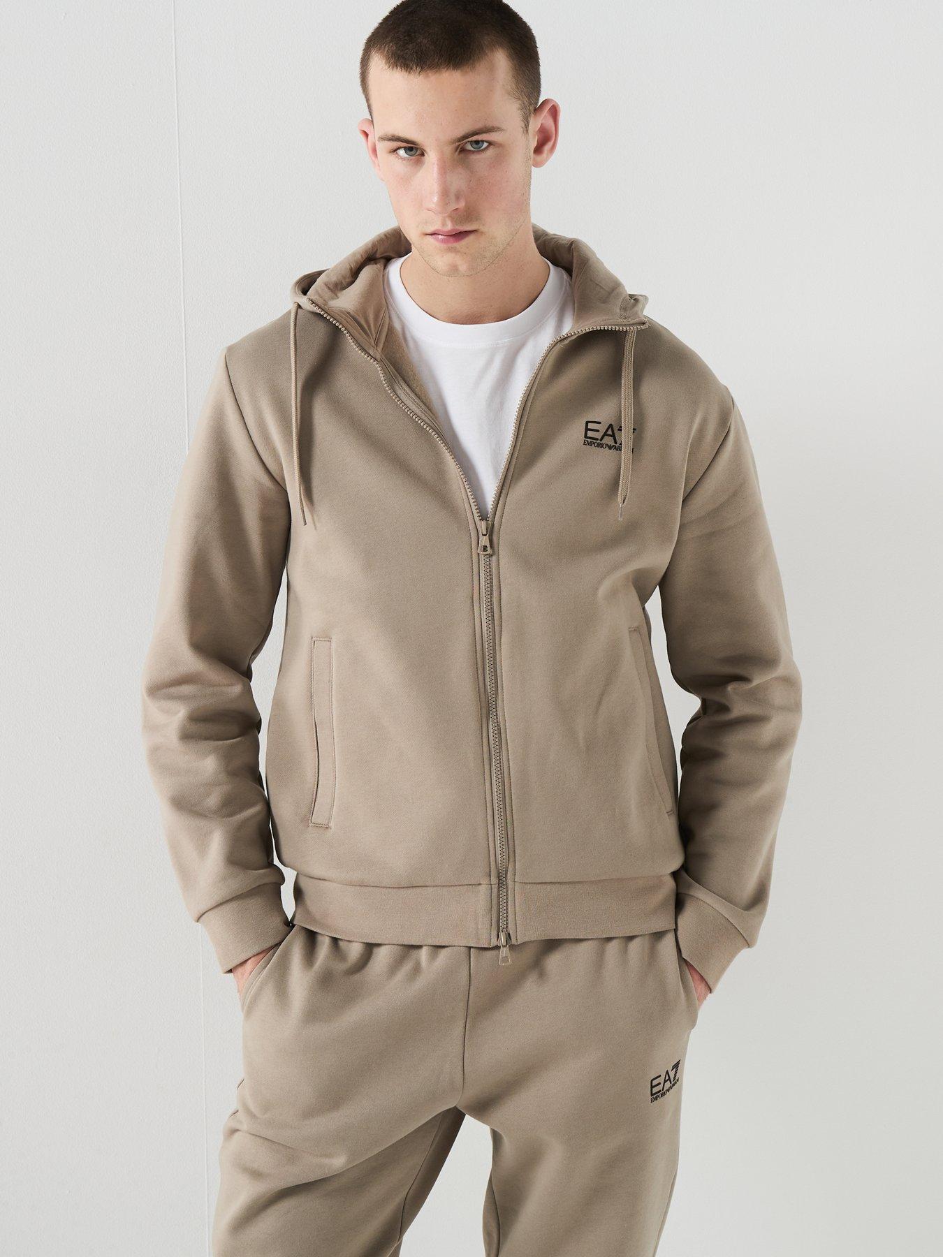 Image 5 of 6 of EA7 Emporio Armani Train Core Id Full Zip Hooded Tracksuit - Grey