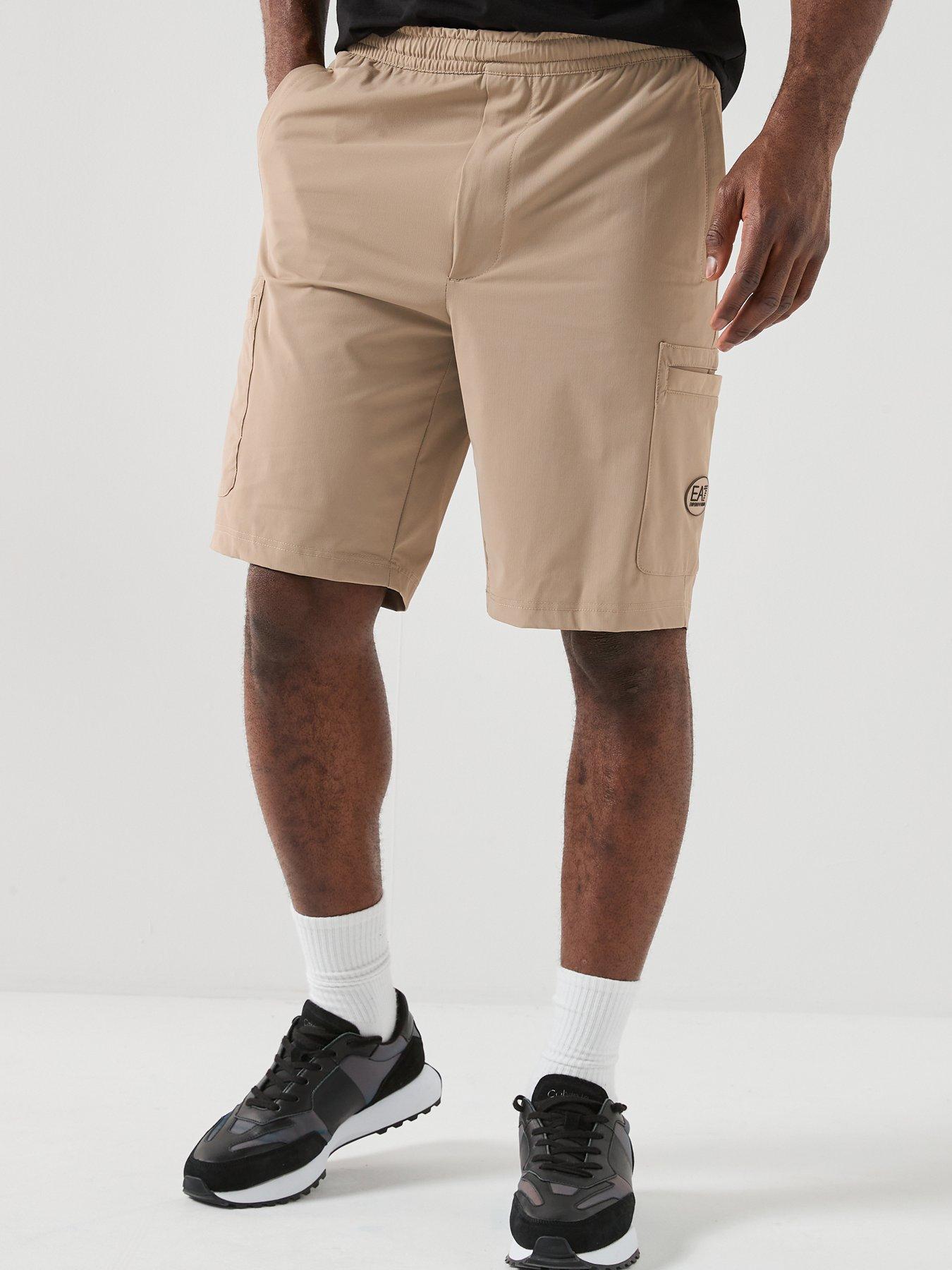 Image 1 of 6 of EA7 Emporio Armani Golf Pro Cargo Shorts - Light Brown