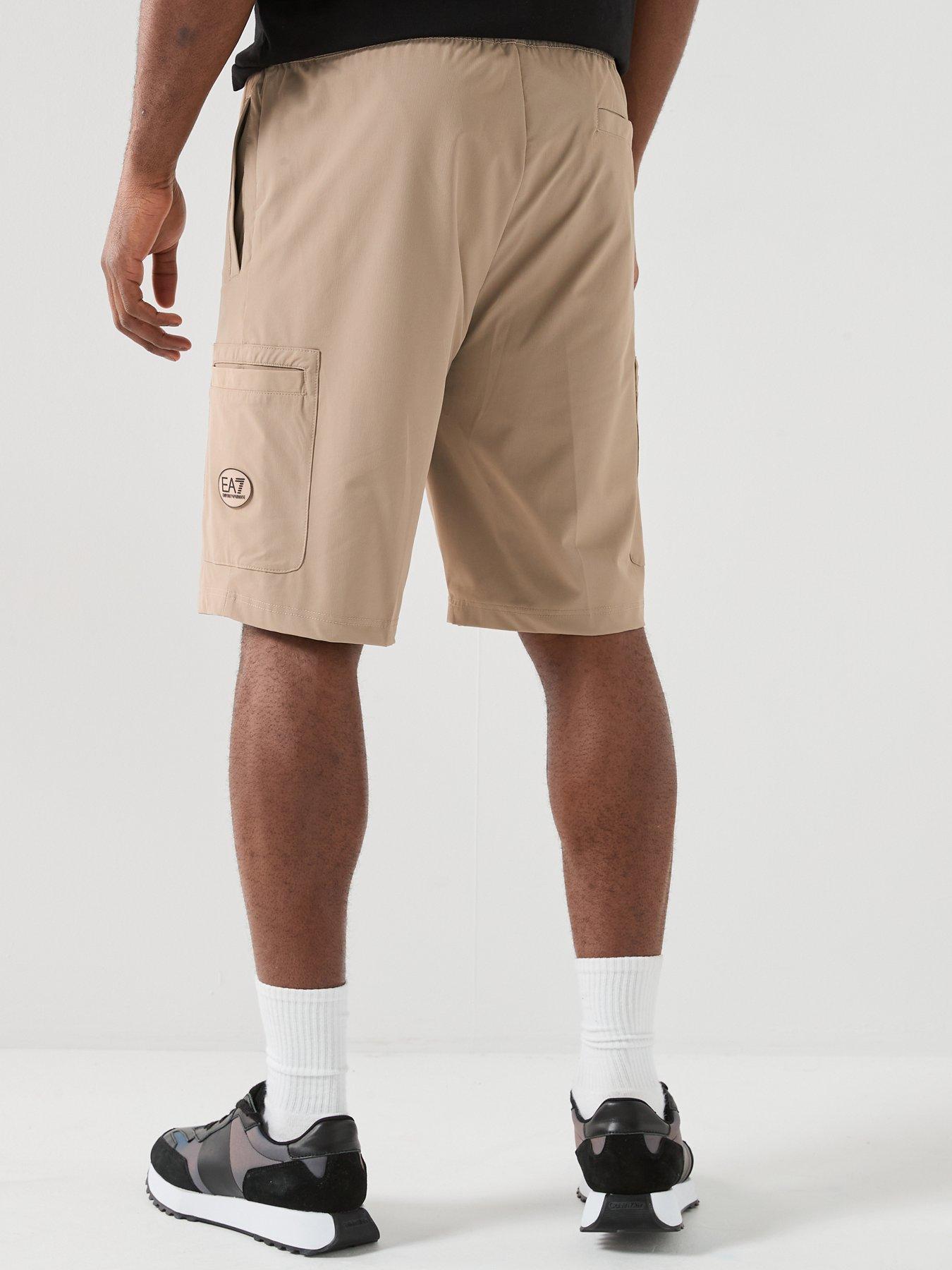 Image 2 of 6 of EA7 Emporio Armani Golf Pro Cargo Shorts - Light Brown