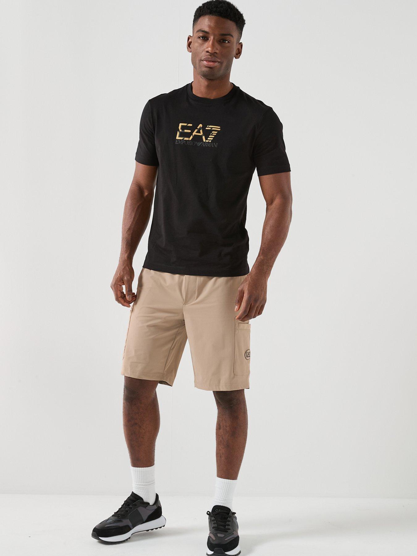 Image 3 of 6 of EA7 Emporio Armani Golf Pro Cargo Shorts - Light Brown