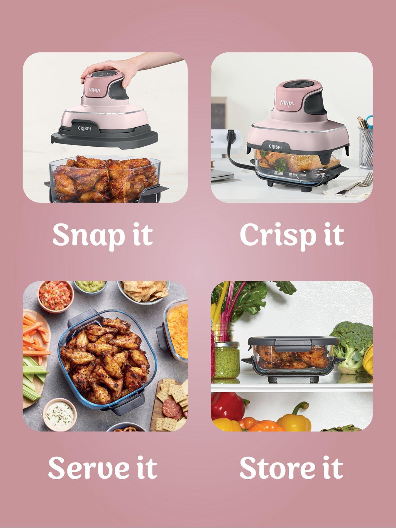 NINJA CRISPi 4-in-1 Portable Glass Air Fryer - Pink [FN101UKPK] | Very