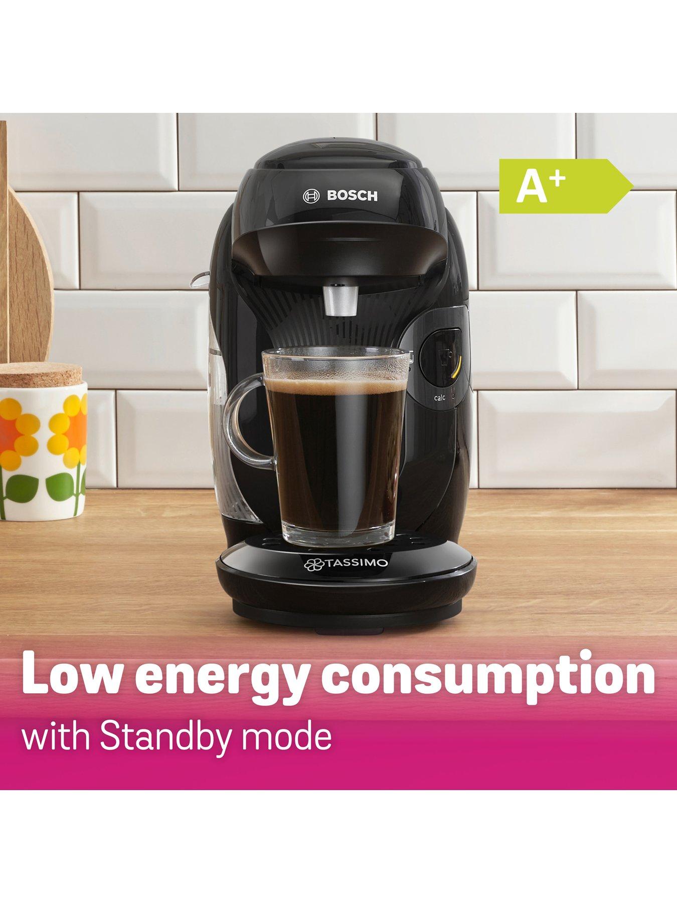 Image 4 of 8 of Tassimo by Bosch Happy Friendly Pod Coffee Machine with 70 Drinks Value Starter Bundle, TAS102EGBC - Black