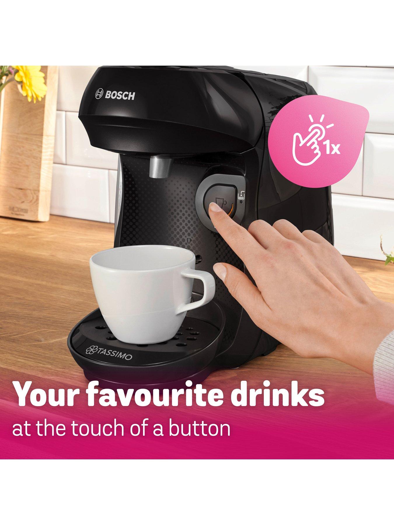 Image 7 of 8 of Tassimo by Bosch Happy Friendly Pod Coffee Machine with 70 Drinks Value Starter Bundle, TAS102EGBC - Black