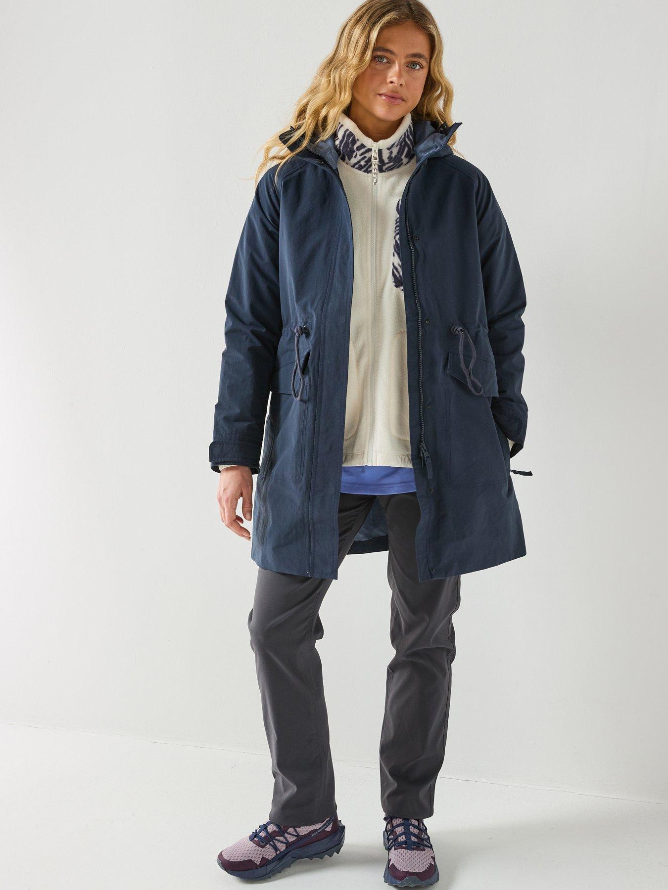 Craghoppers Womens Emilia Longline Waterproof Jacket, Navy, Size 8, Women
