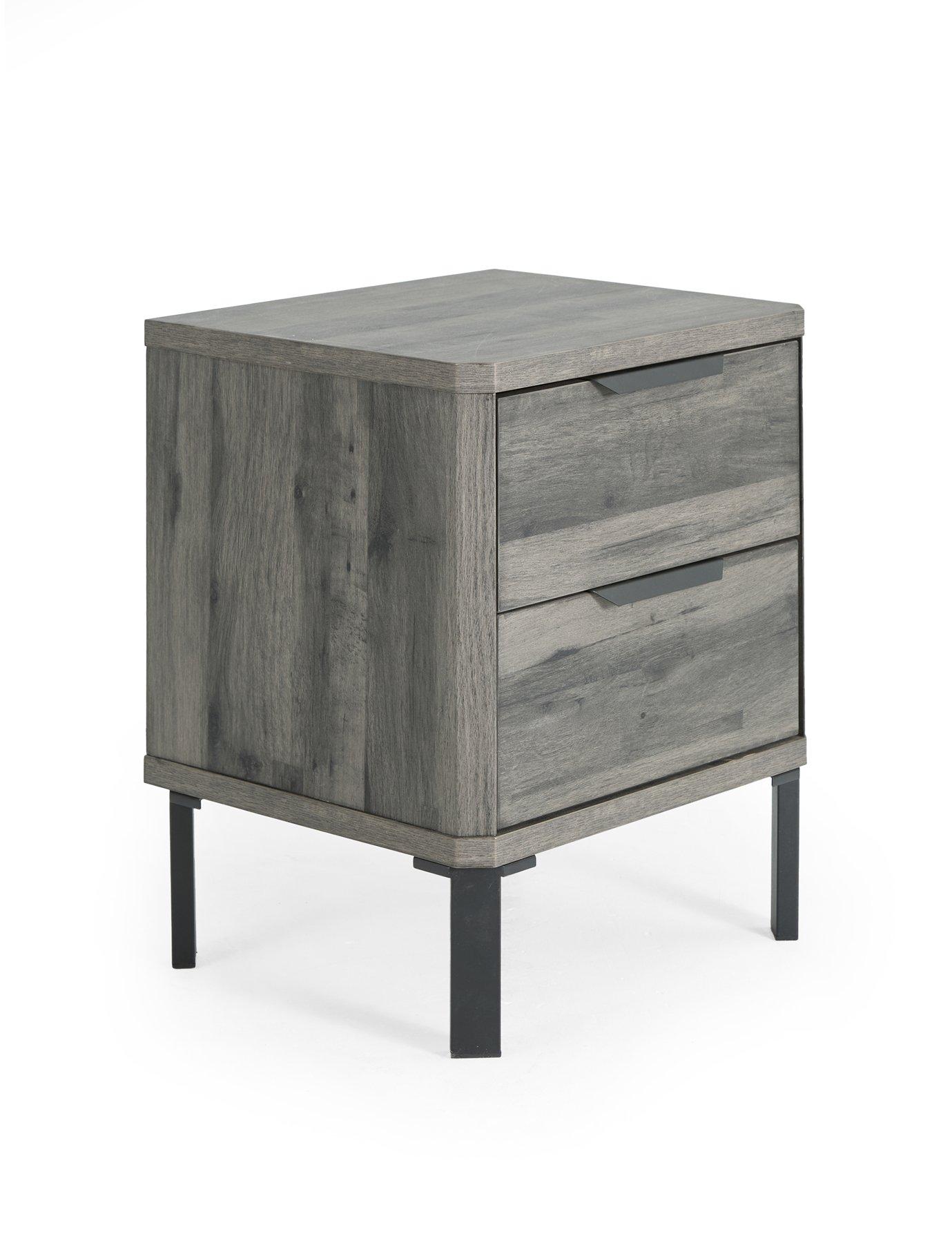 Image 3 of 7 of Very Home Harlem 2 Drawer Bedside Chest&nbsp;- Black Oak - FSC&reg; Certified