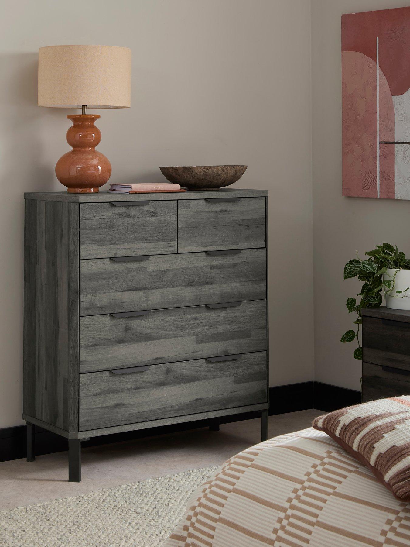 Very Home Harlem 2 + 3 Chest Of Drawers - Black Oak - FSC® Certified | Very