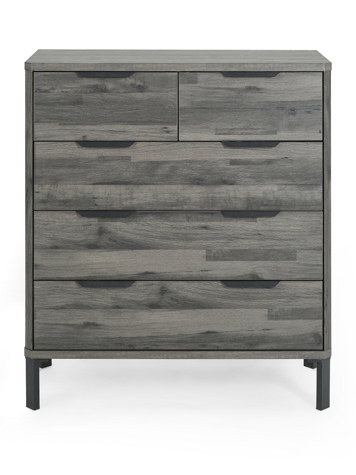 Very Home Harlem 2 + 3 Chest Of Drawers - Black Oak - FSC® Certified | Very