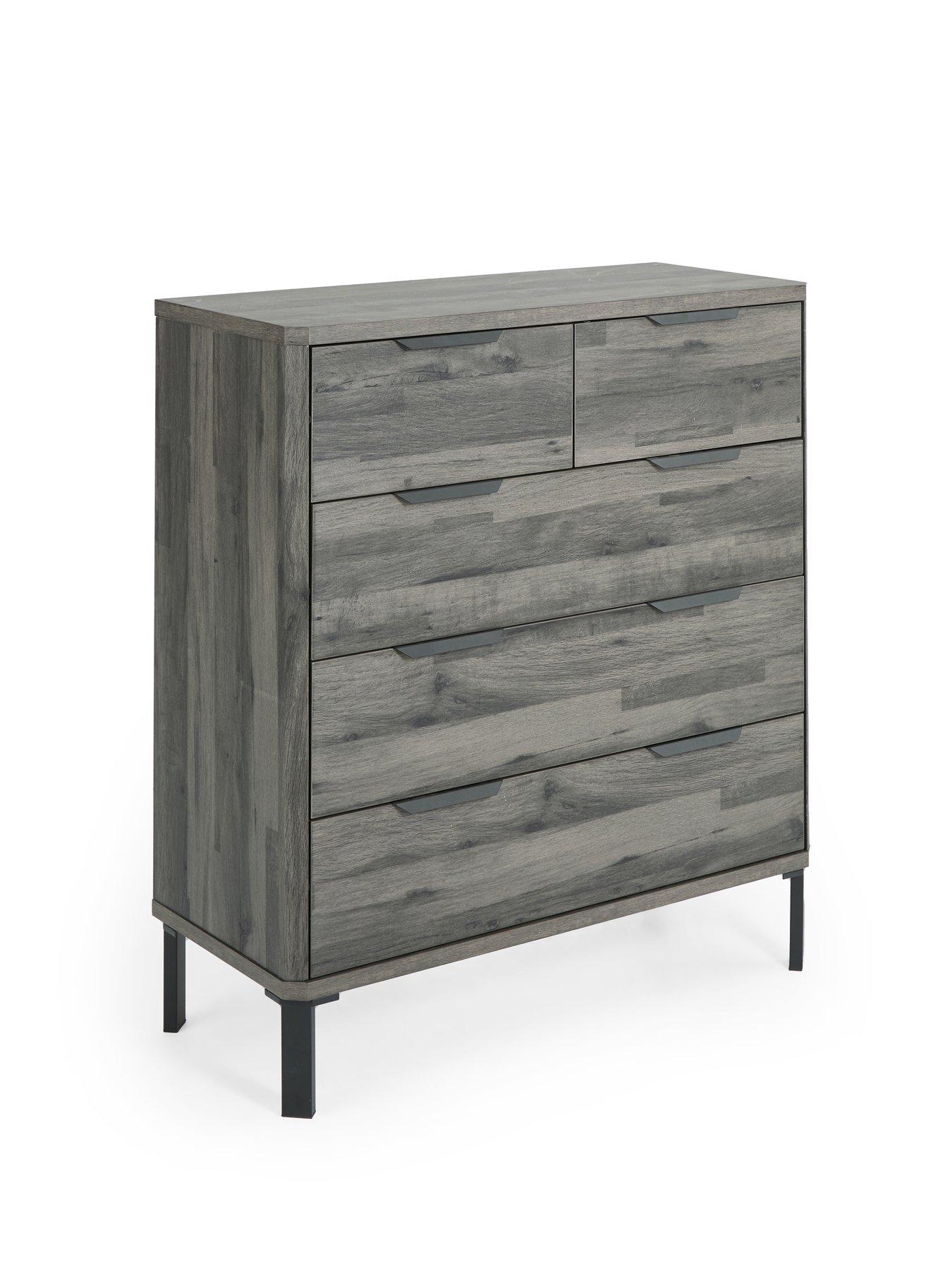 Very Home Harlem 2 + 3 Chest Of Drawers - Black Oak - FSC® Certified | Very