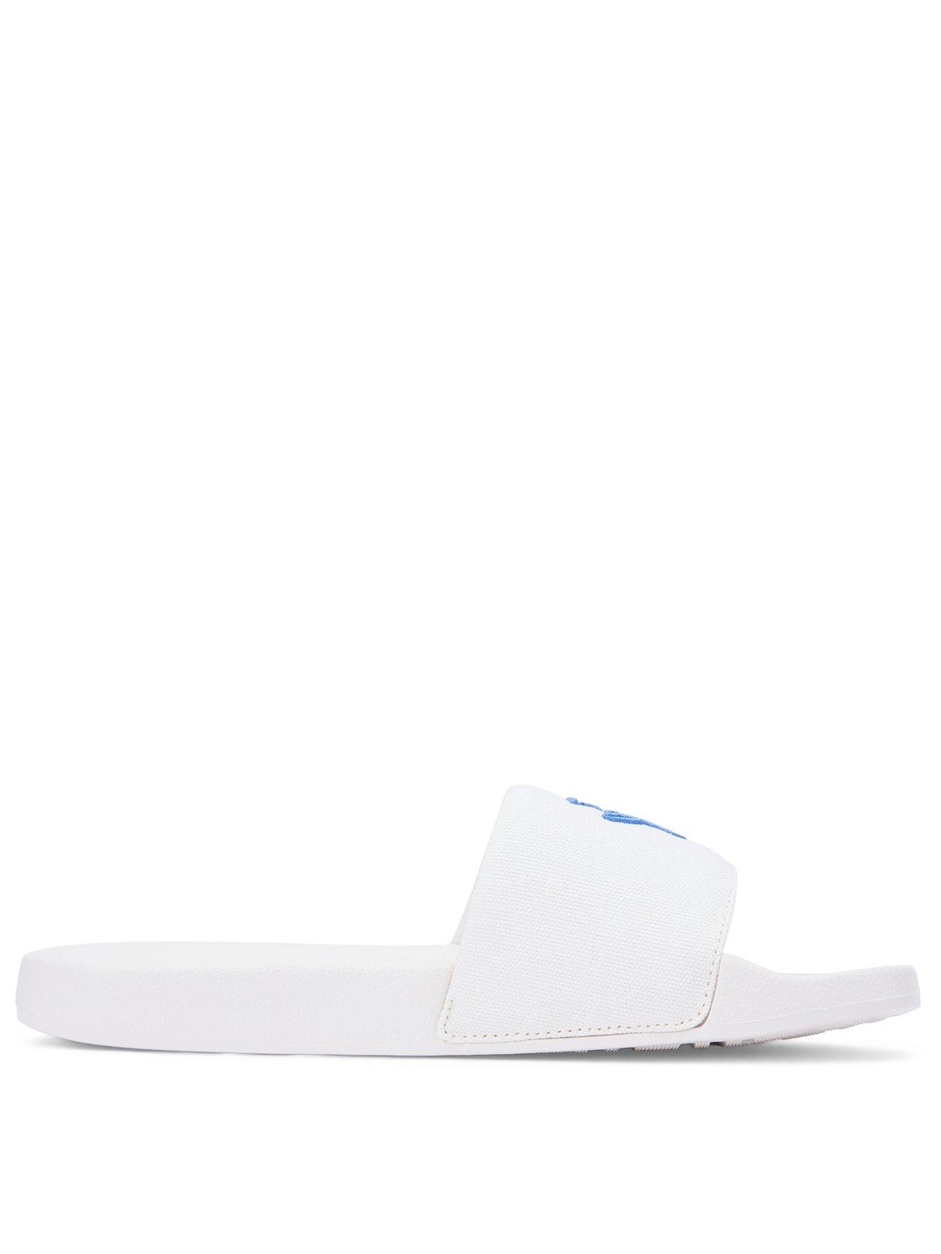 Image 2 of 6 of Tommy Hilfiger TH Script Pool Sliders - White