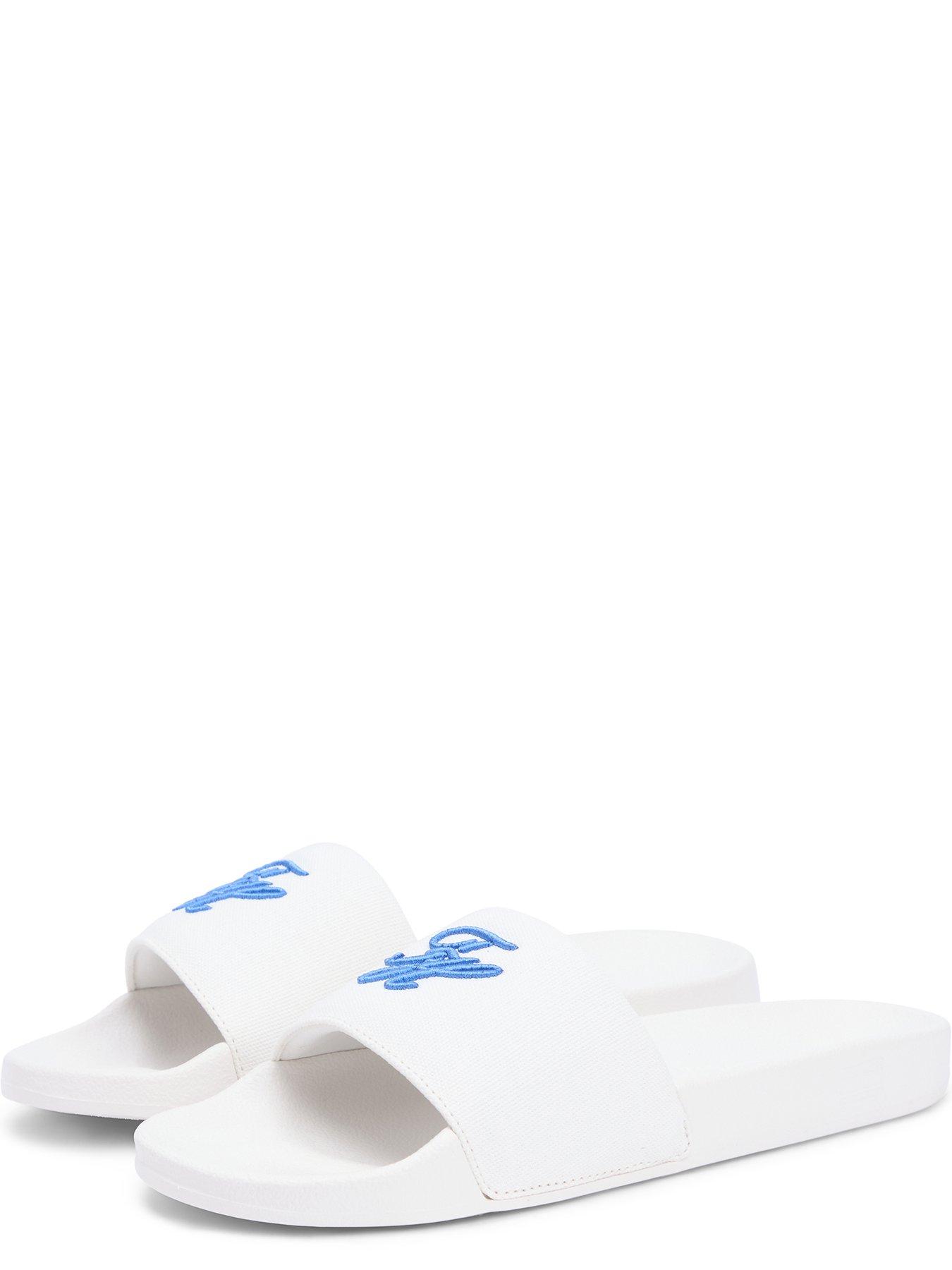 Image 4 of 6 of Tommy Hilfiger TH Script Pool Sliders - White