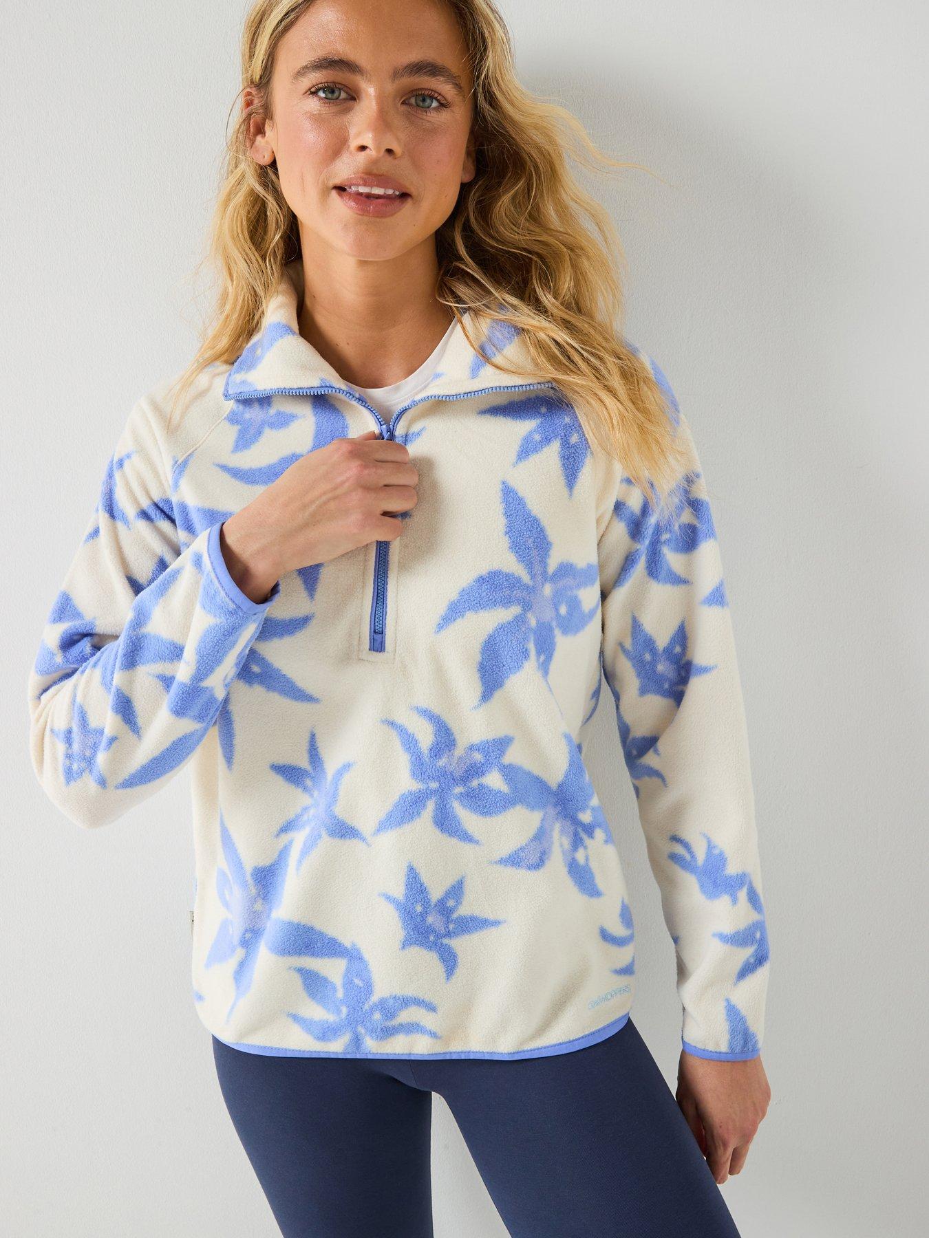 Craghoppers Womens National Trust Reedmace Half Zip Fleece, Blue, Size 18, Women