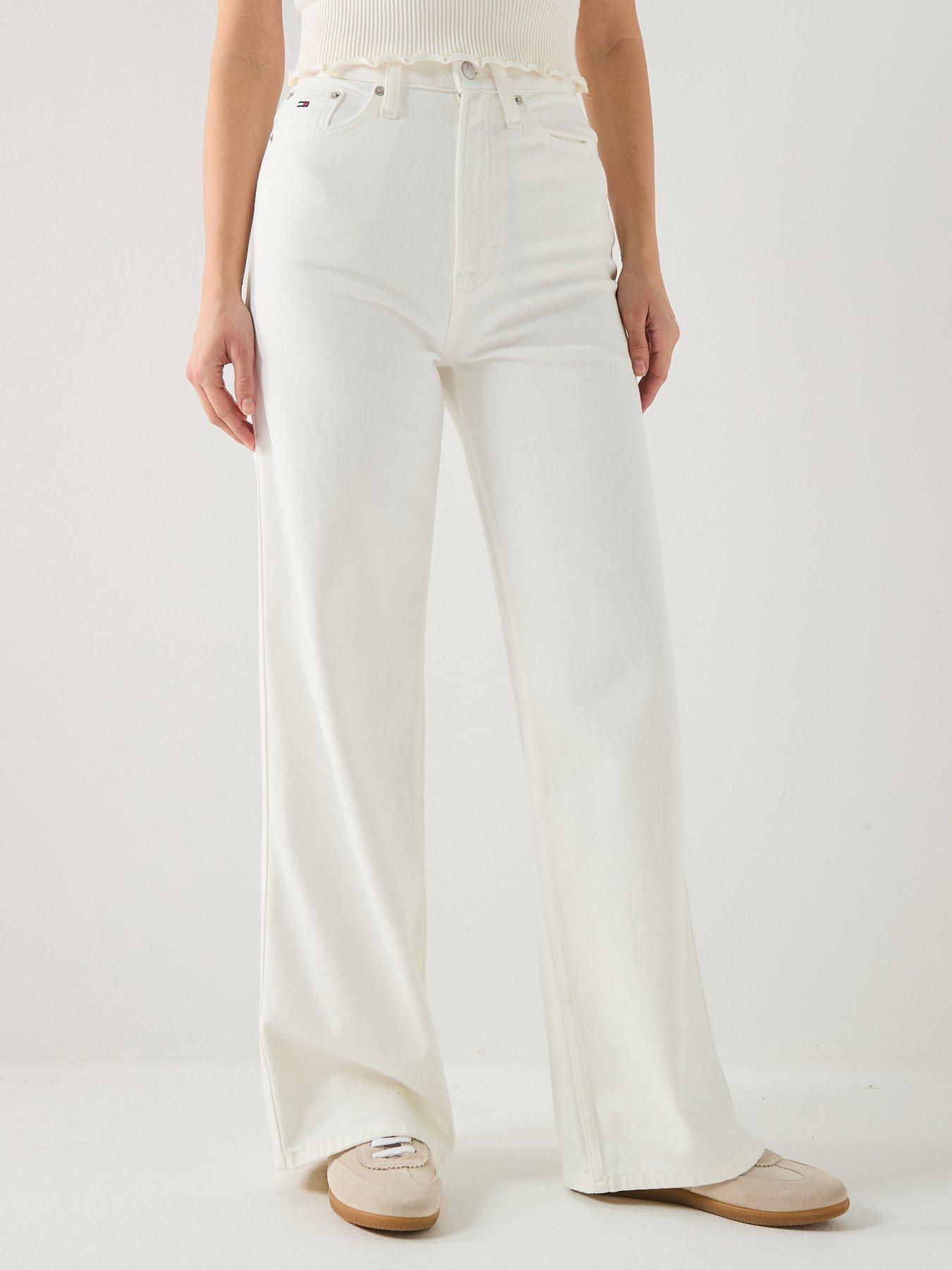 Tommy Jeans Claire Wide Leg Jeans - White Denim