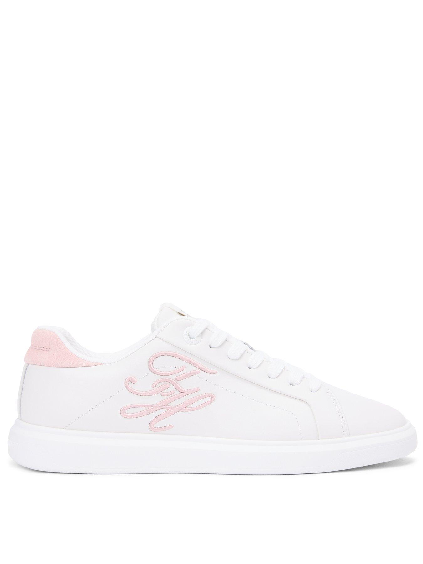 Tommy Hilfiger Th Icon Court Script Trainers - Pink