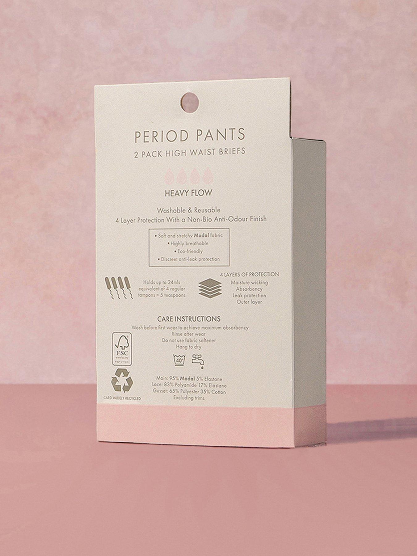 Image 4 of 5 of Boux Avenue 2 Pack Heavy Flow Period Pants - Black