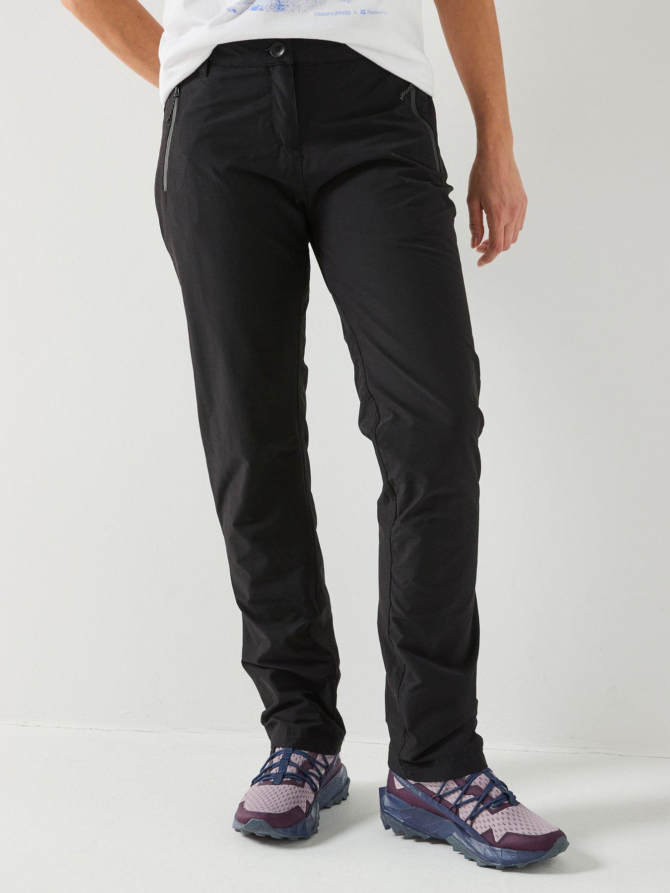 Craghoppers Womens Kiwi Pro II Waterproof Trousers, Black, Size 18, Inside Leg Regular, Women