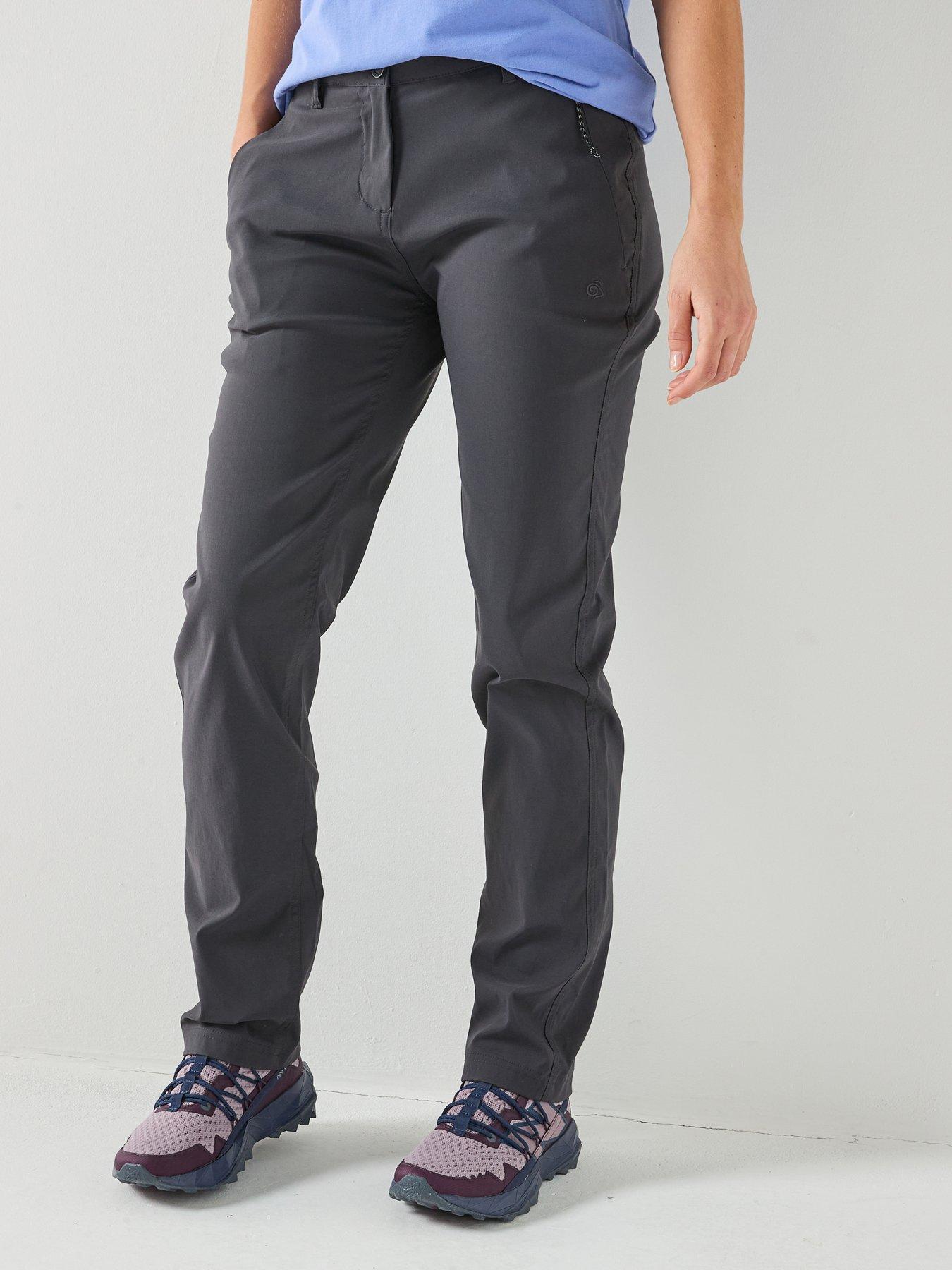Craghoppers Womens Kiwi Pro III Trousers, Grey, Size 14, Inside Leg Regular, Women