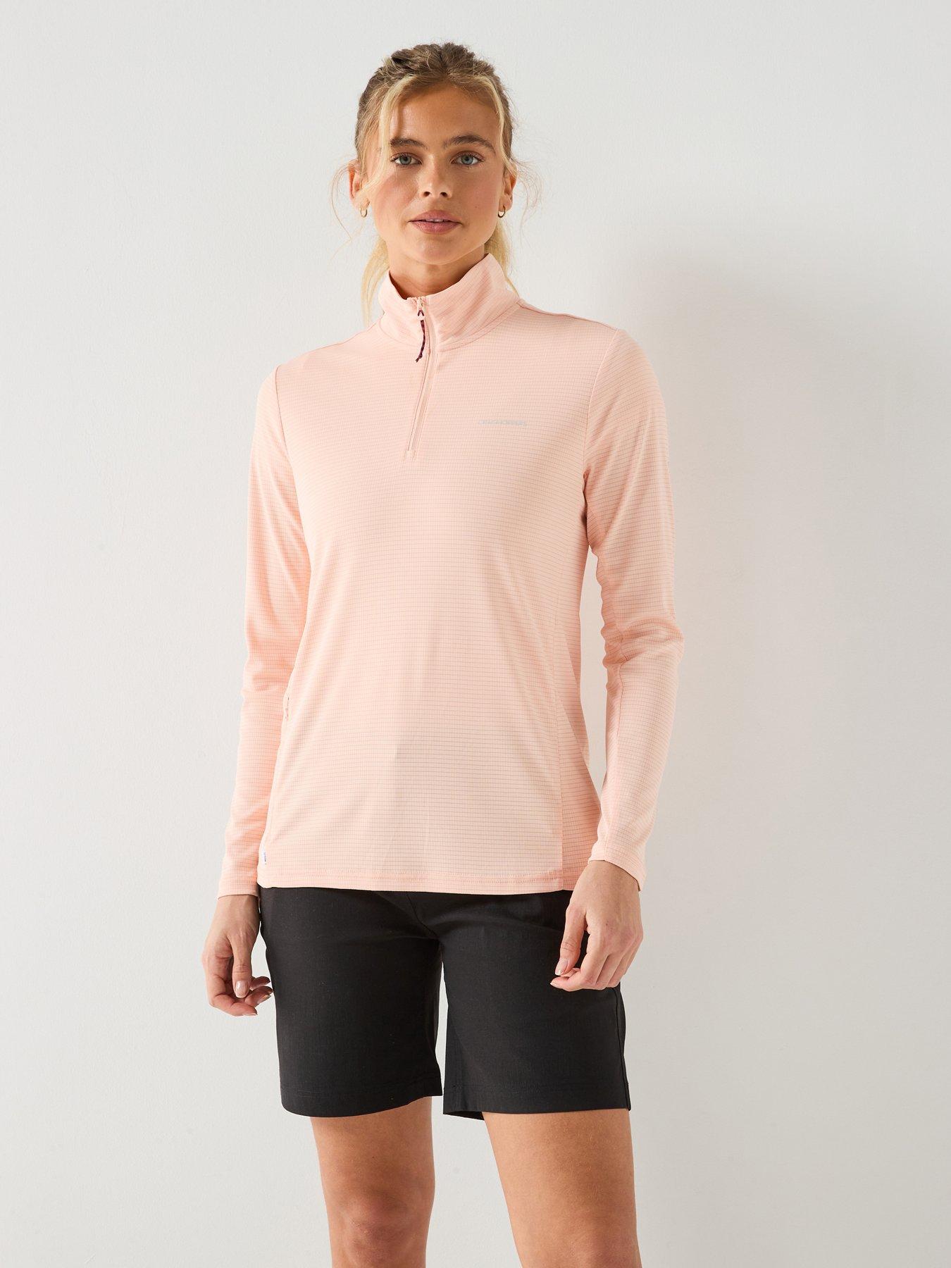 Craghoppers Womens NosilLife SolarShield Half Zip Top, Pink, Size 16, Women