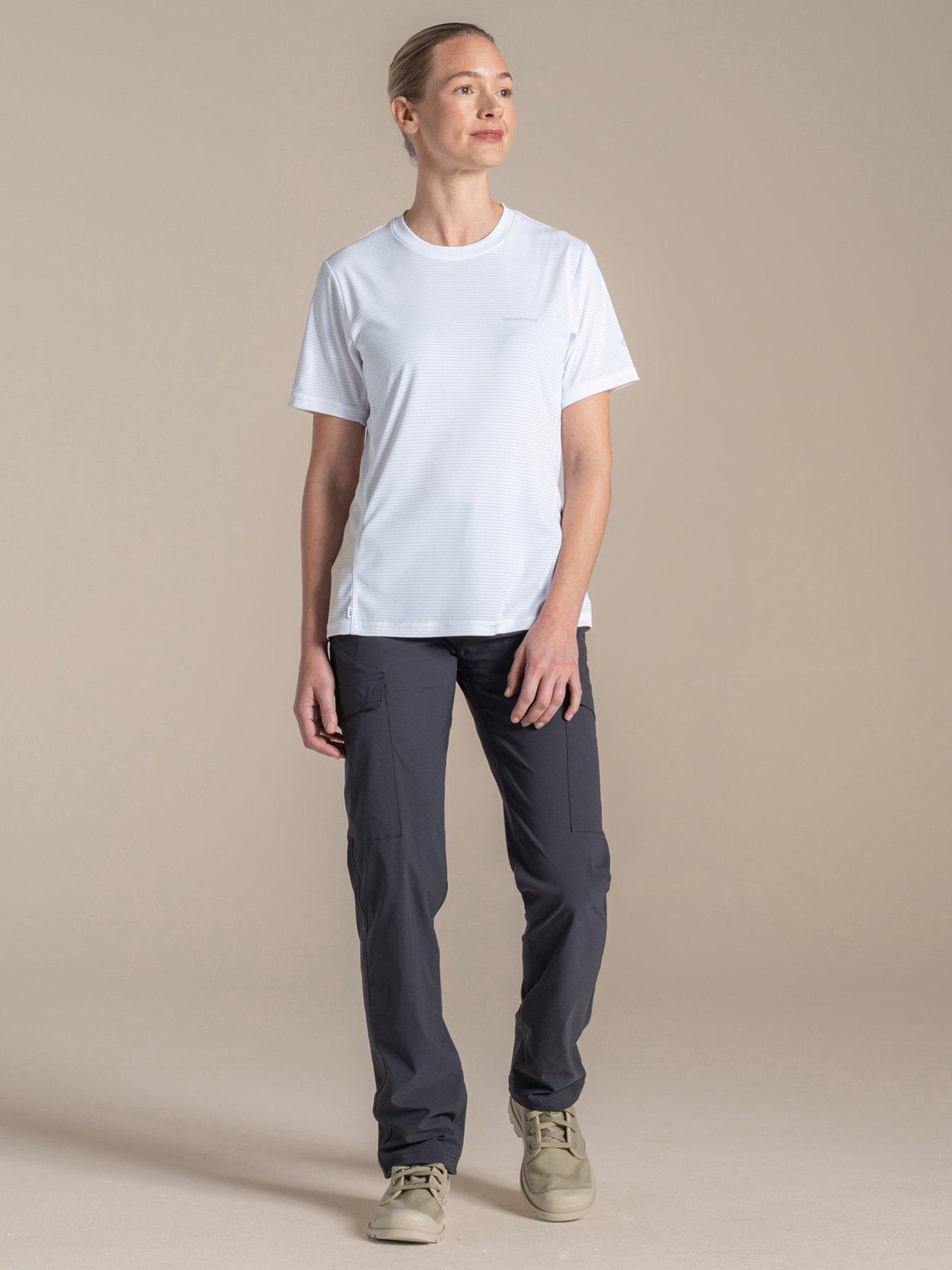 Craghoppers Womens Nosilife Solarshield T-Shirt, White, Size 10, Women