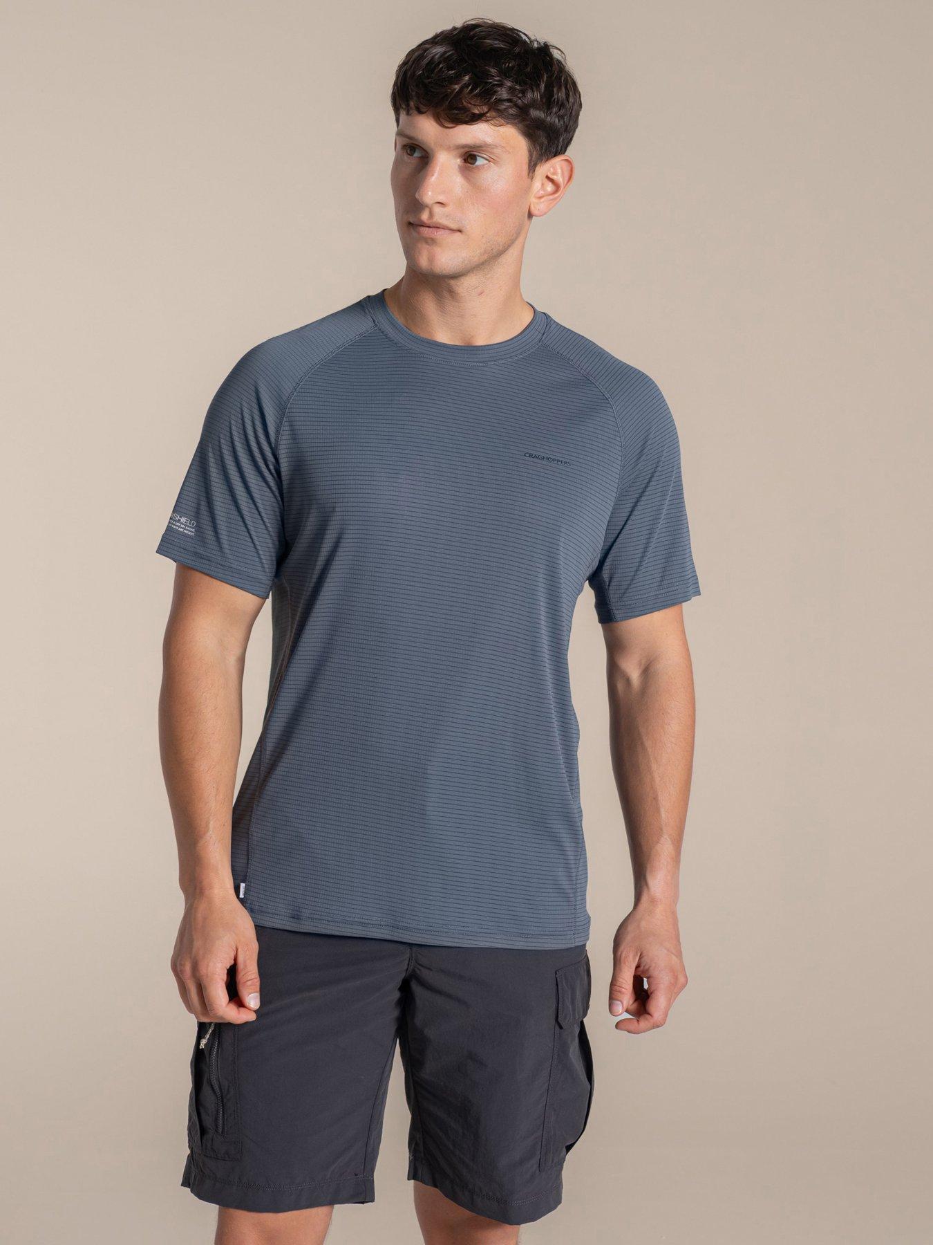 Craghoppers Mens Nosilife Solarshield+ T-shirt, Grey, Size 2Xl, Men