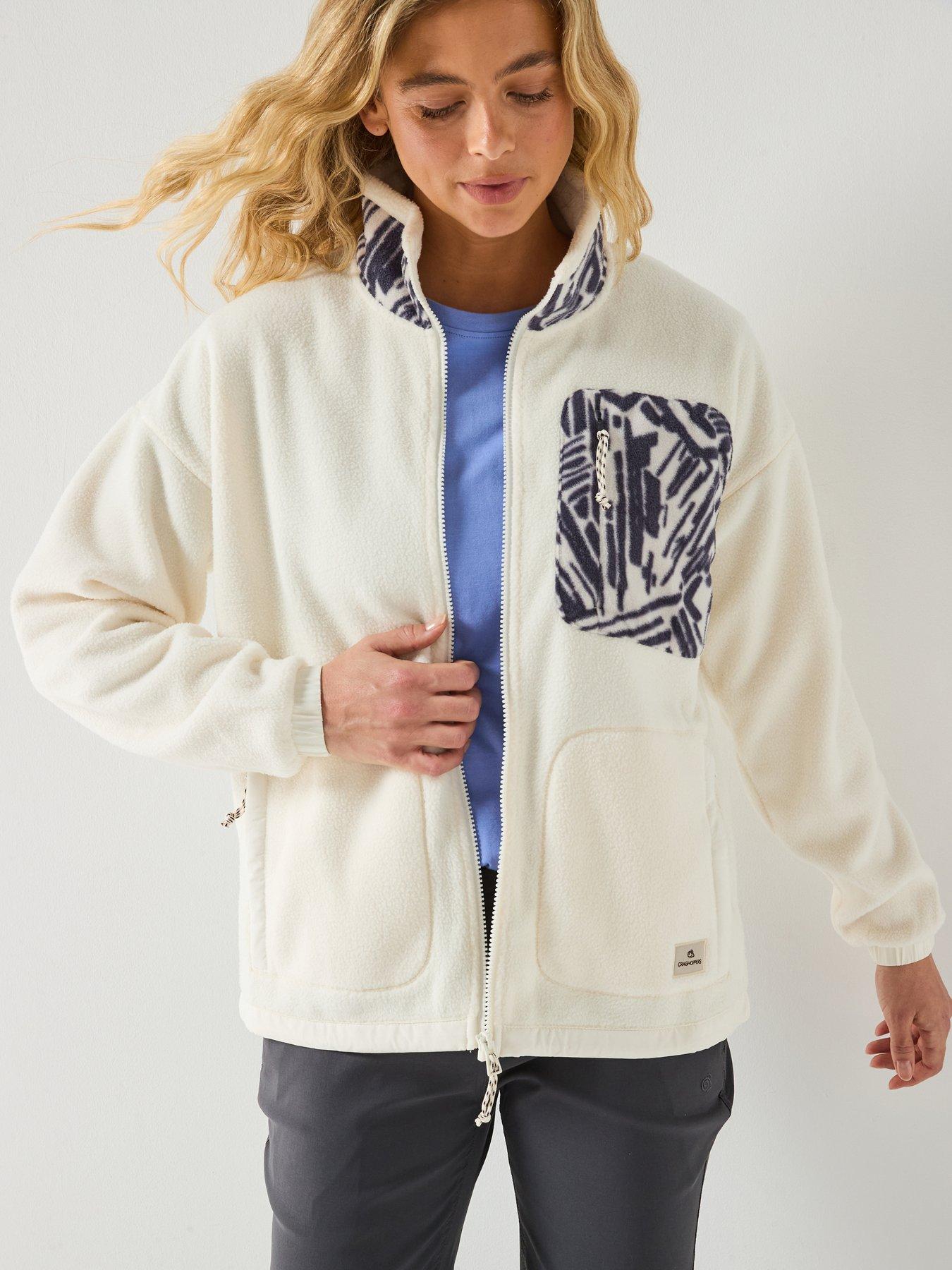Craghoppers Womens Sanaa Fleece Jacket, Cream, Size 18, Women