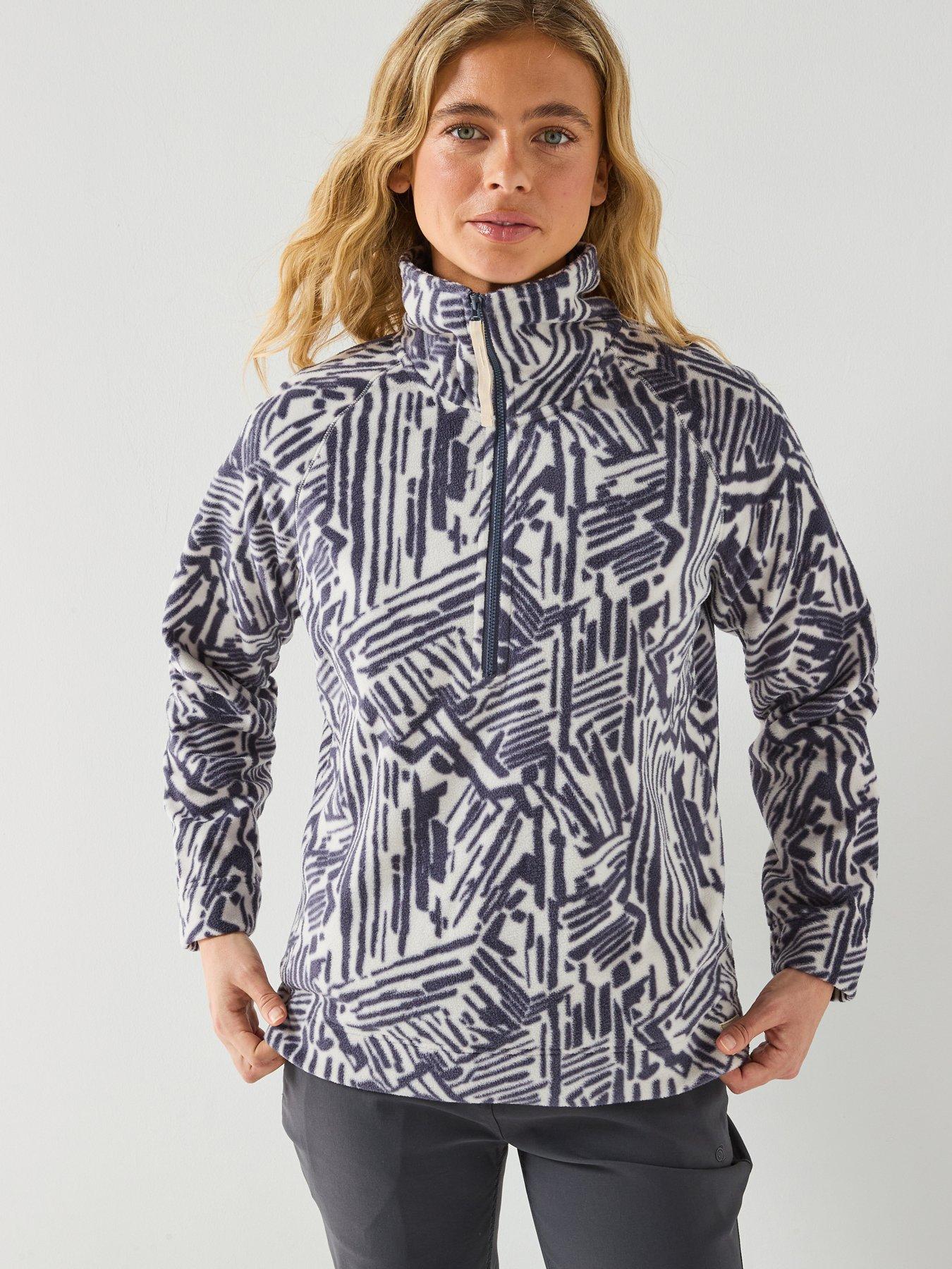 Craghoppers Womens Annjela Printed 1/2 Zip Fleece - Navy/White