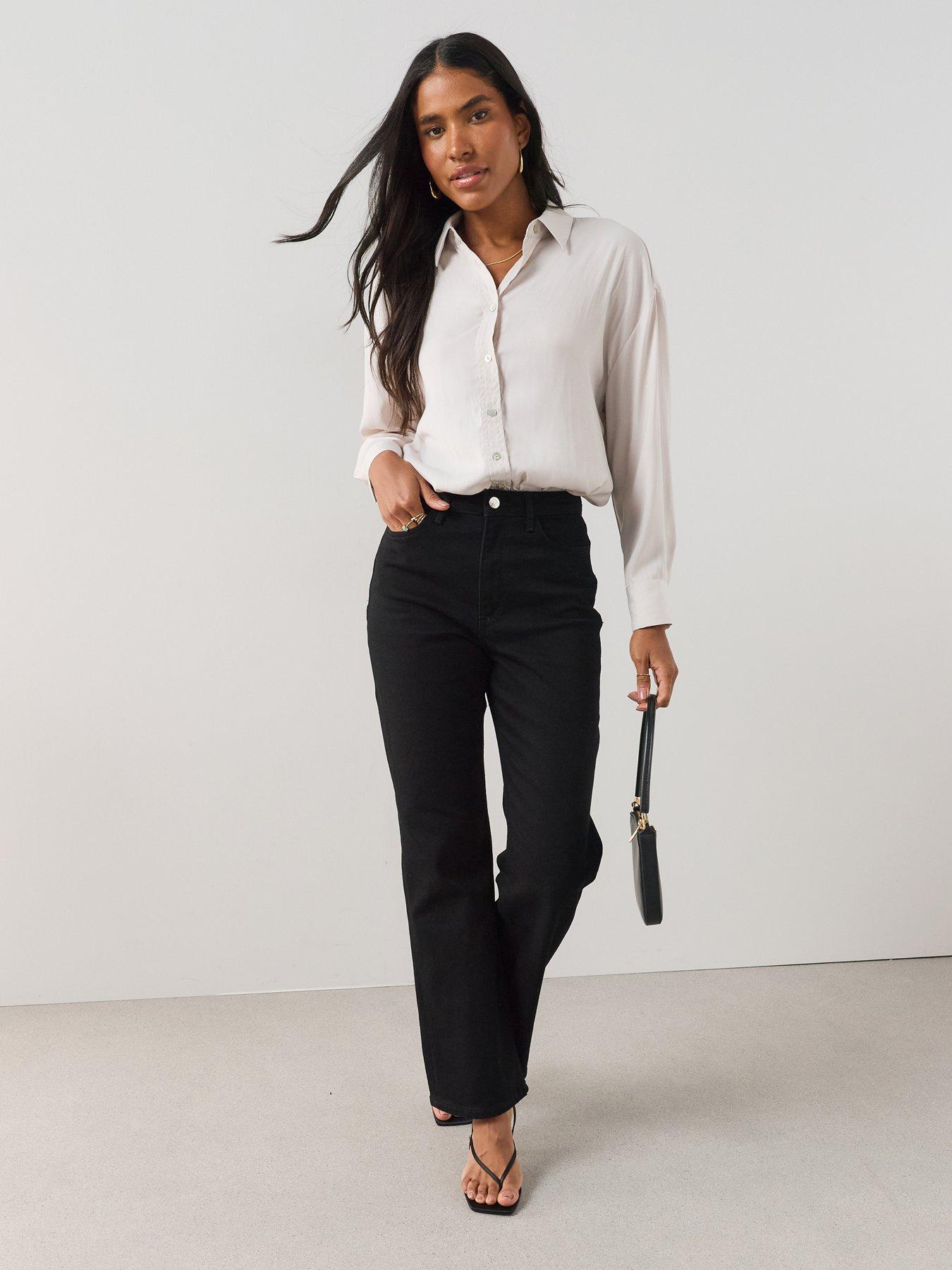The Very Collection High Waist Straight Leg With Stretch - Black