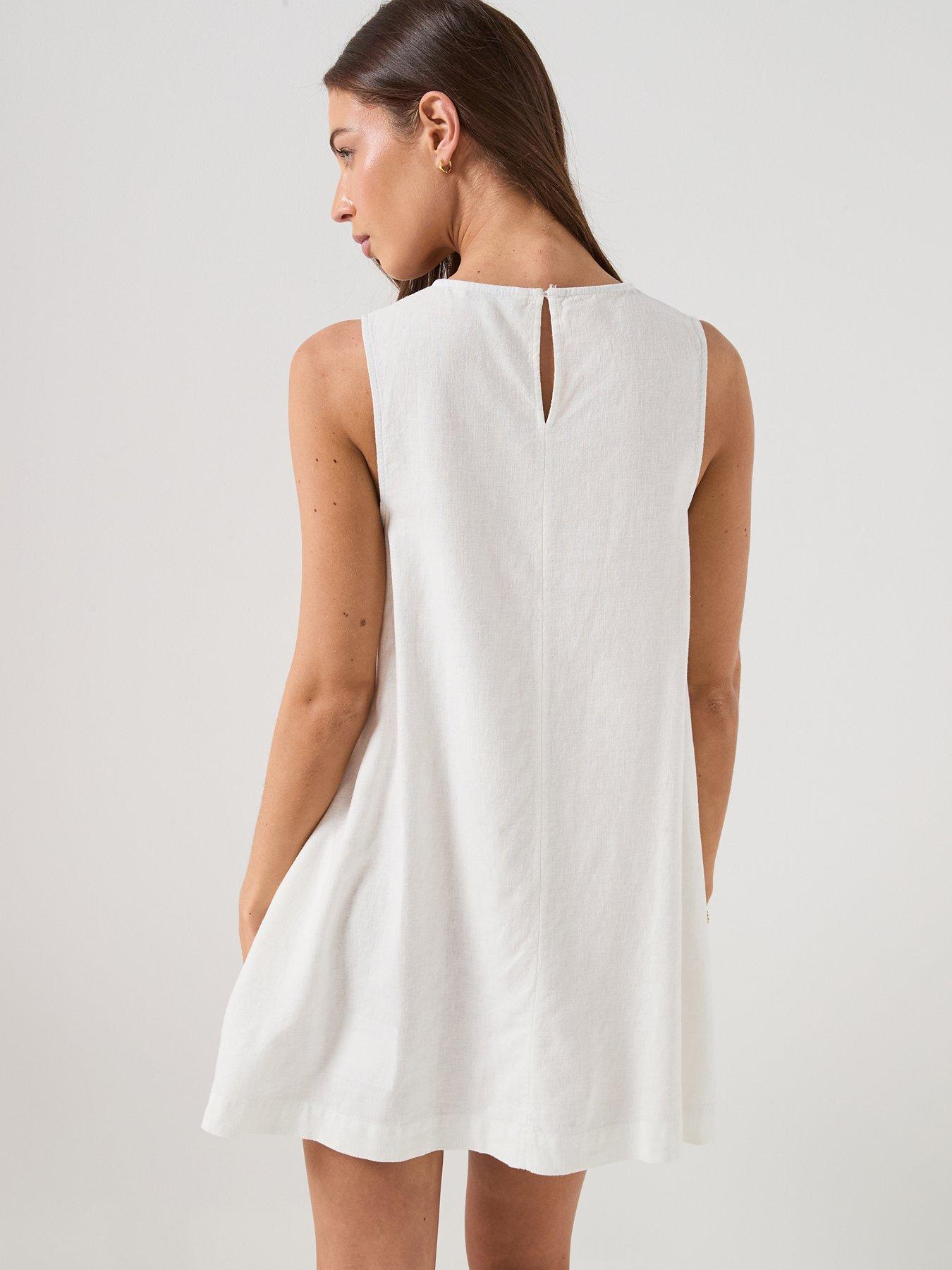 Tommy Jeans Linen A-line Dress - Grey | Very