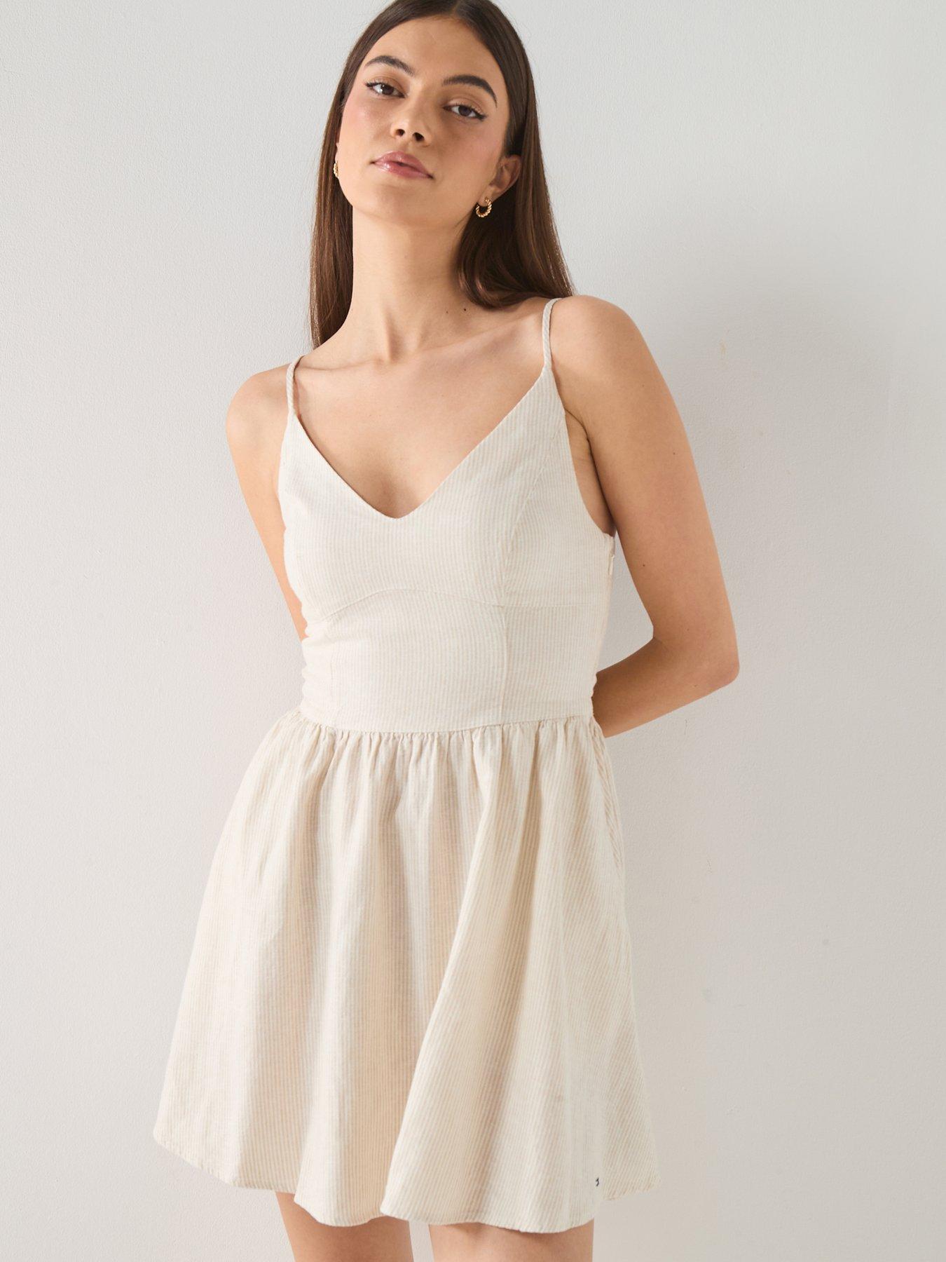 Tommy Jeans Linen Skater Dress - White