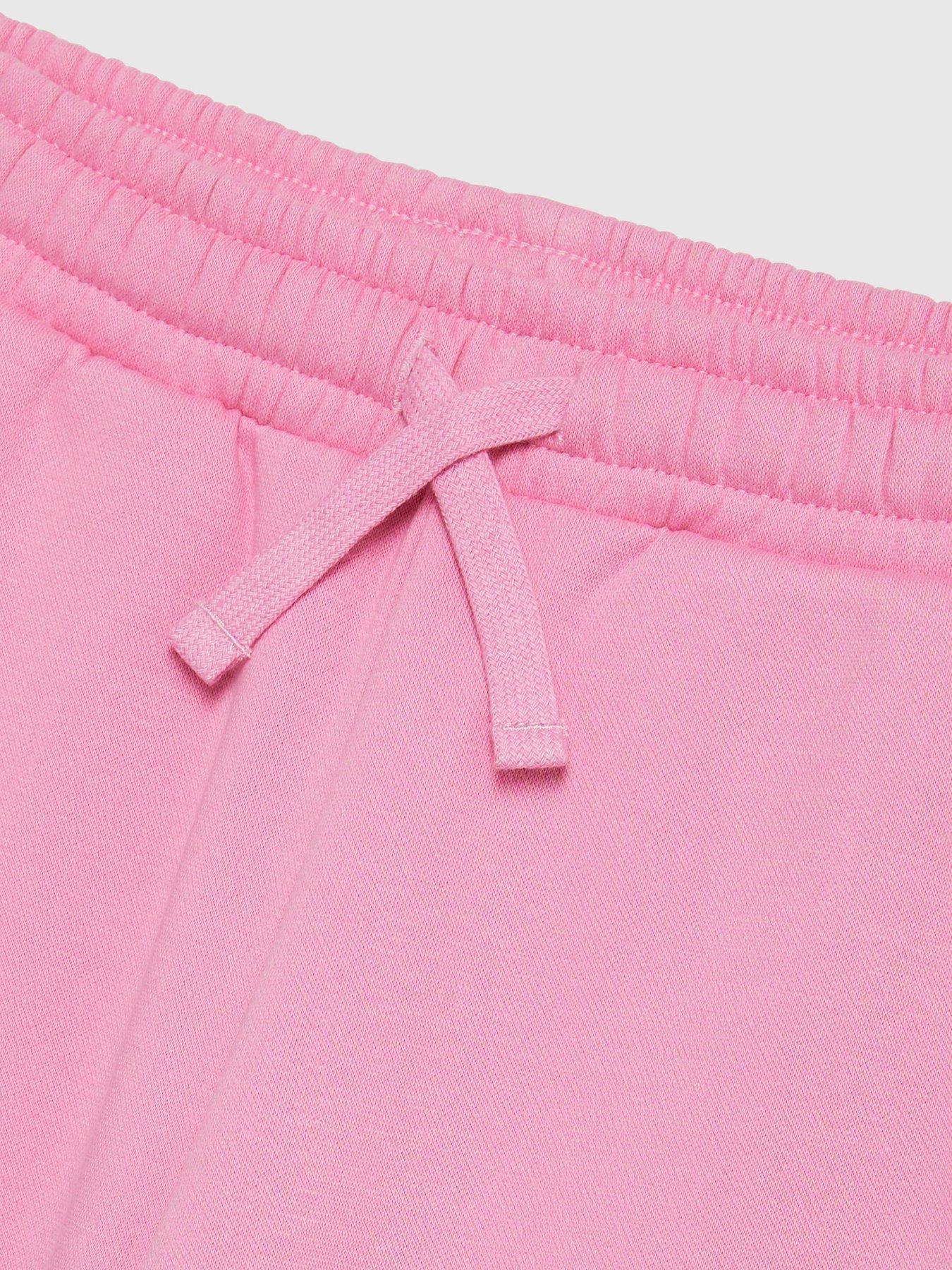 Image 4 of 4 of River Island Older Girls Branded Script Sweatshirt And Joggers Set - Pink