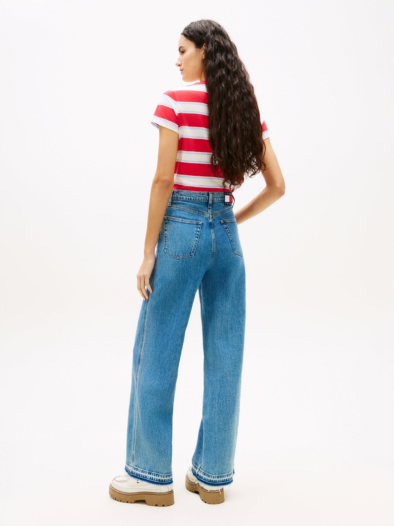 Image 2 of 5 of Tommy Jeans Claire Wide Leg High Rise Jeans - Blue