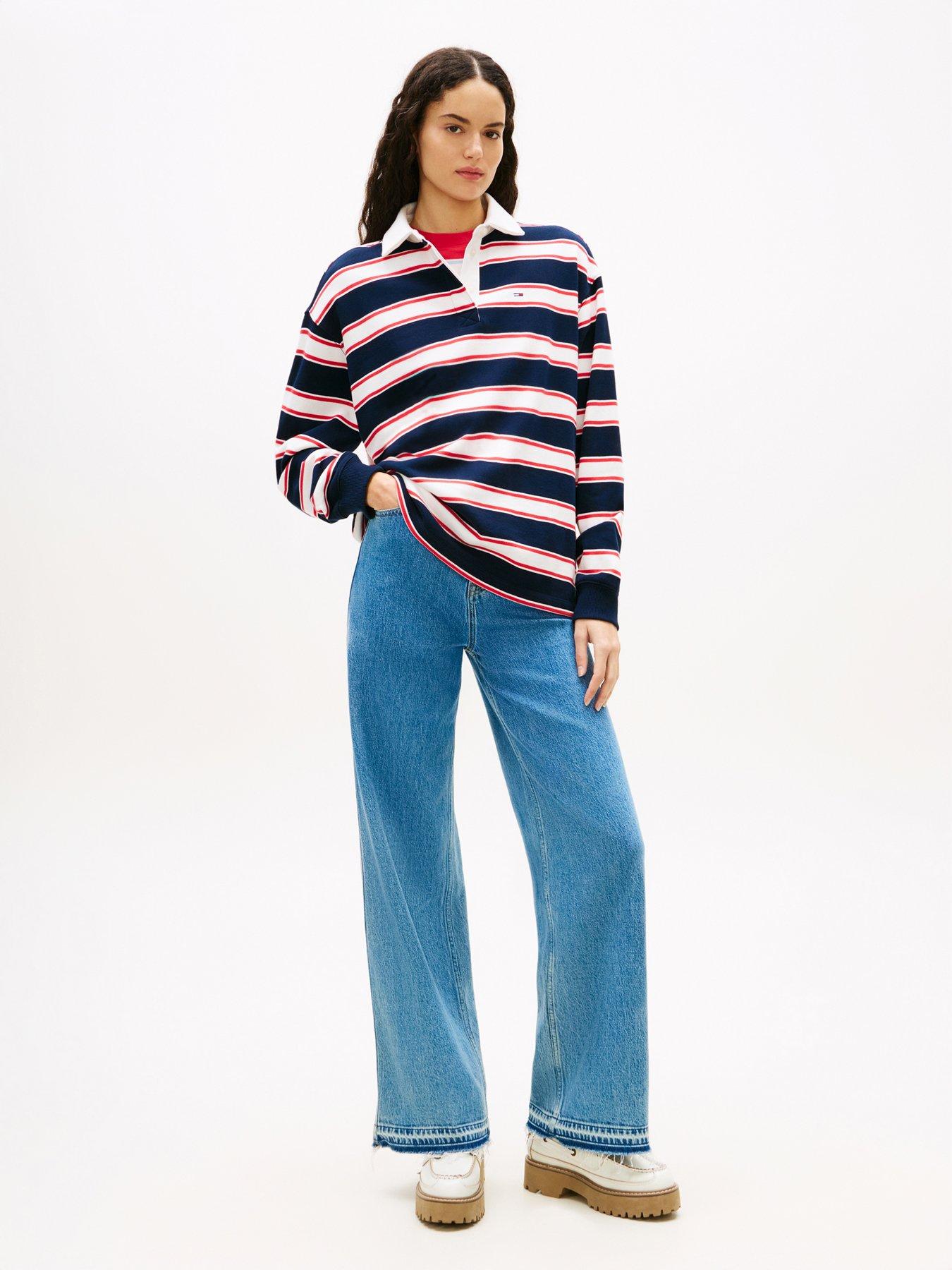 Image 3 of 5 of Tommy Jeans Claire Wide Leg High Rise Jeans - Blue