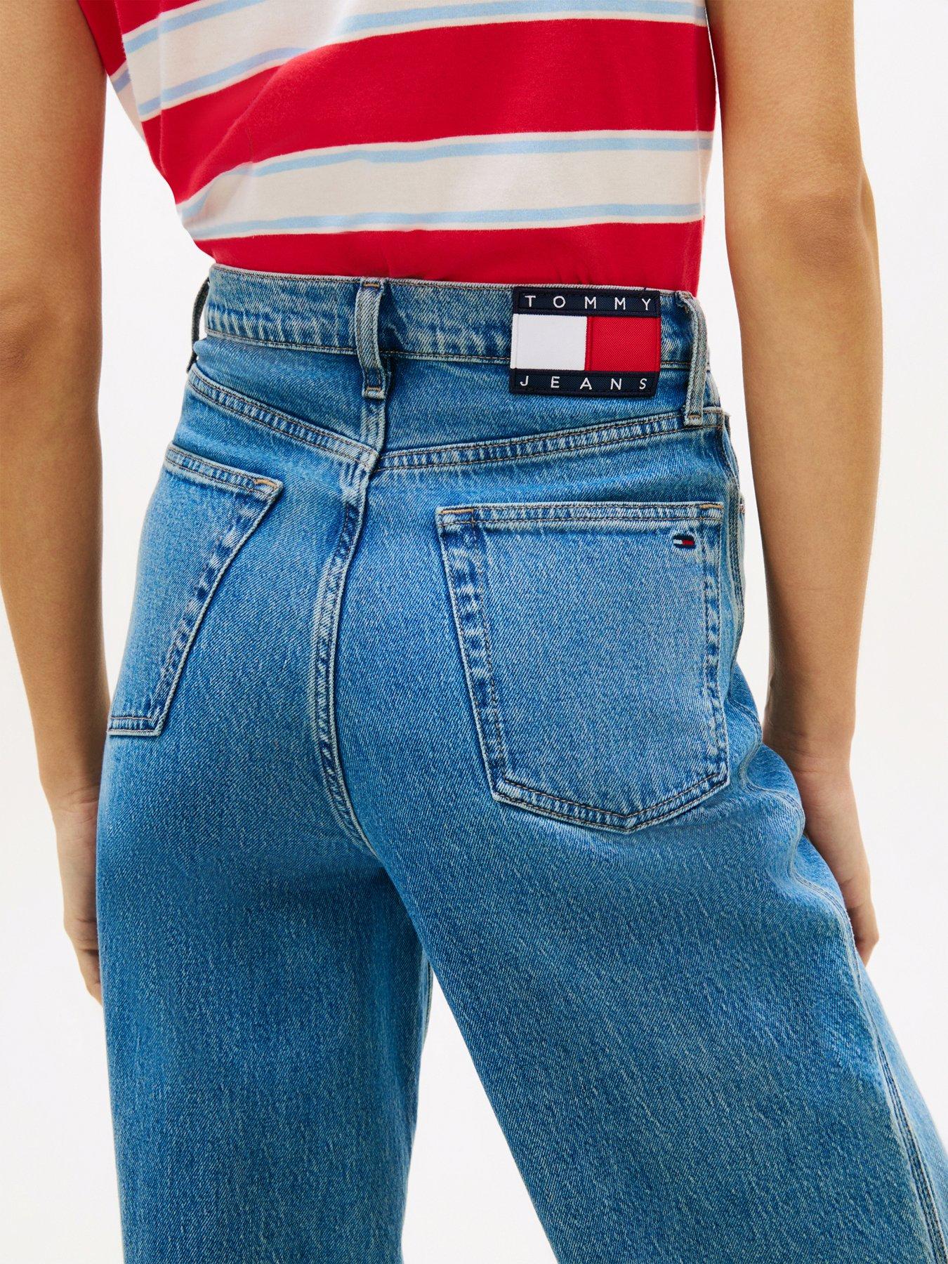 Image 4 of 5 of Tommy Jeans Claire Wide Leg High Rise Jeans - Blue
