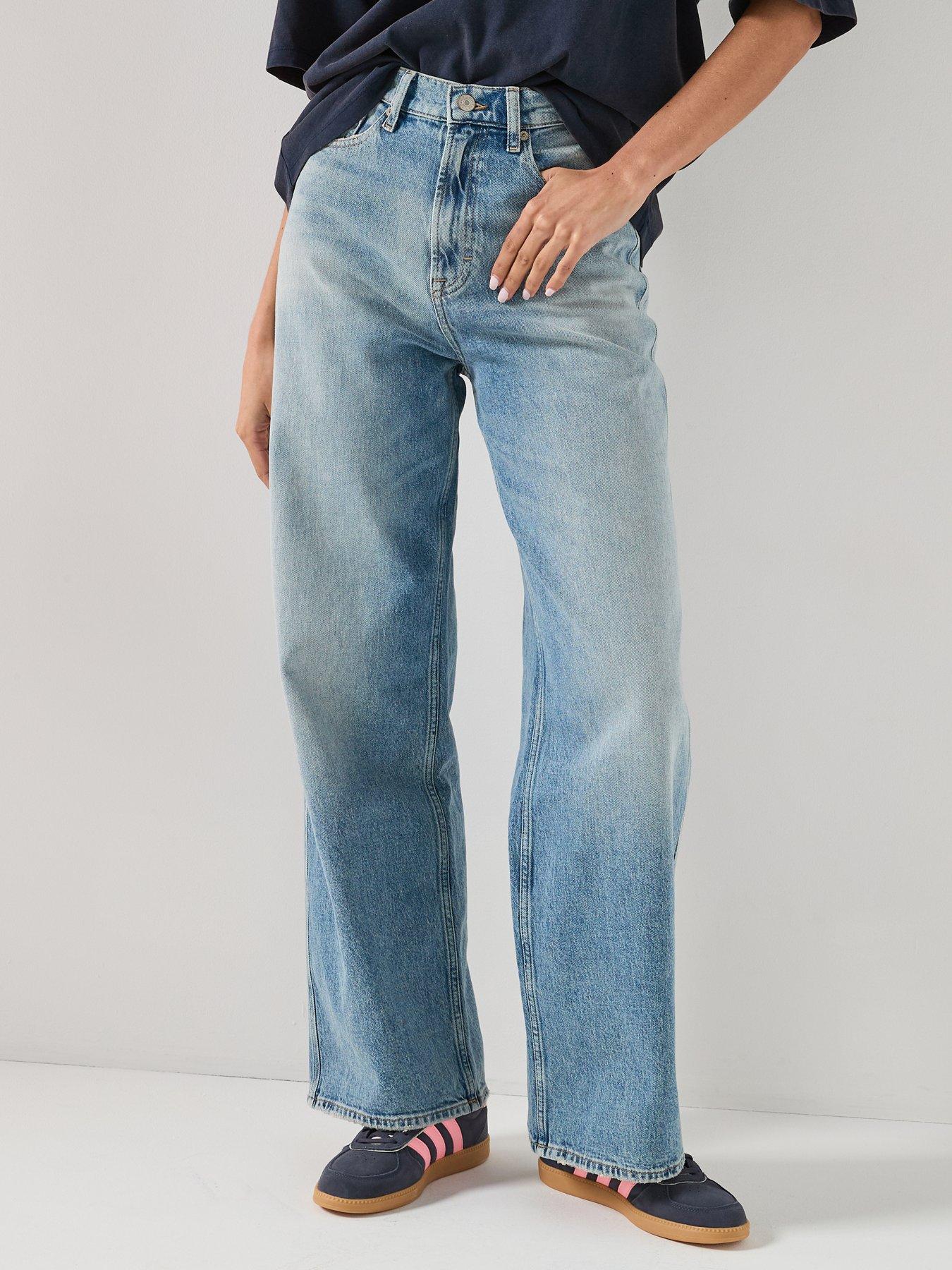 Tommy Jeans: Claire High Rise Wide Leg Denim Jeans - Blue