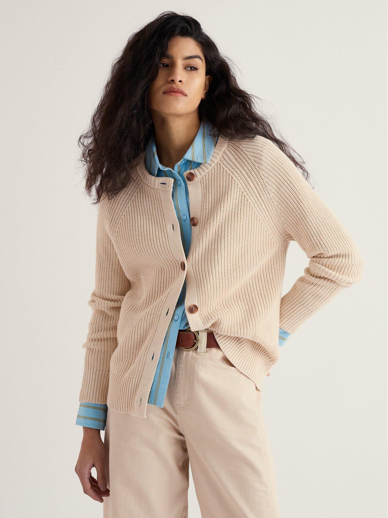 Seasalt Cornwall Potters Meadow Cardigan - White