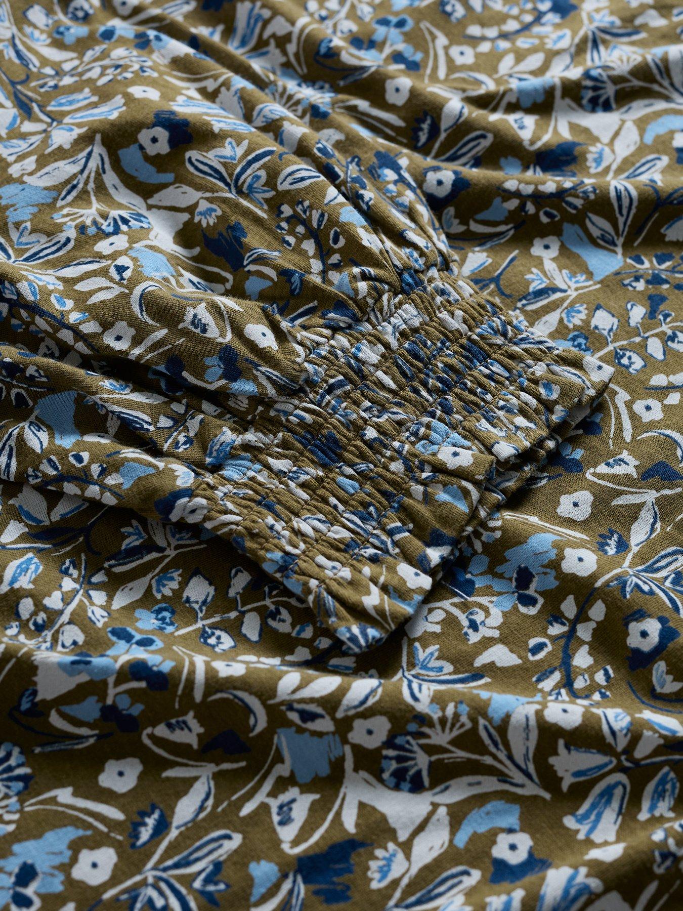 Image 5 of 5 of Seasalt Cornwall Fenil Empire Line Midi Dress - Green