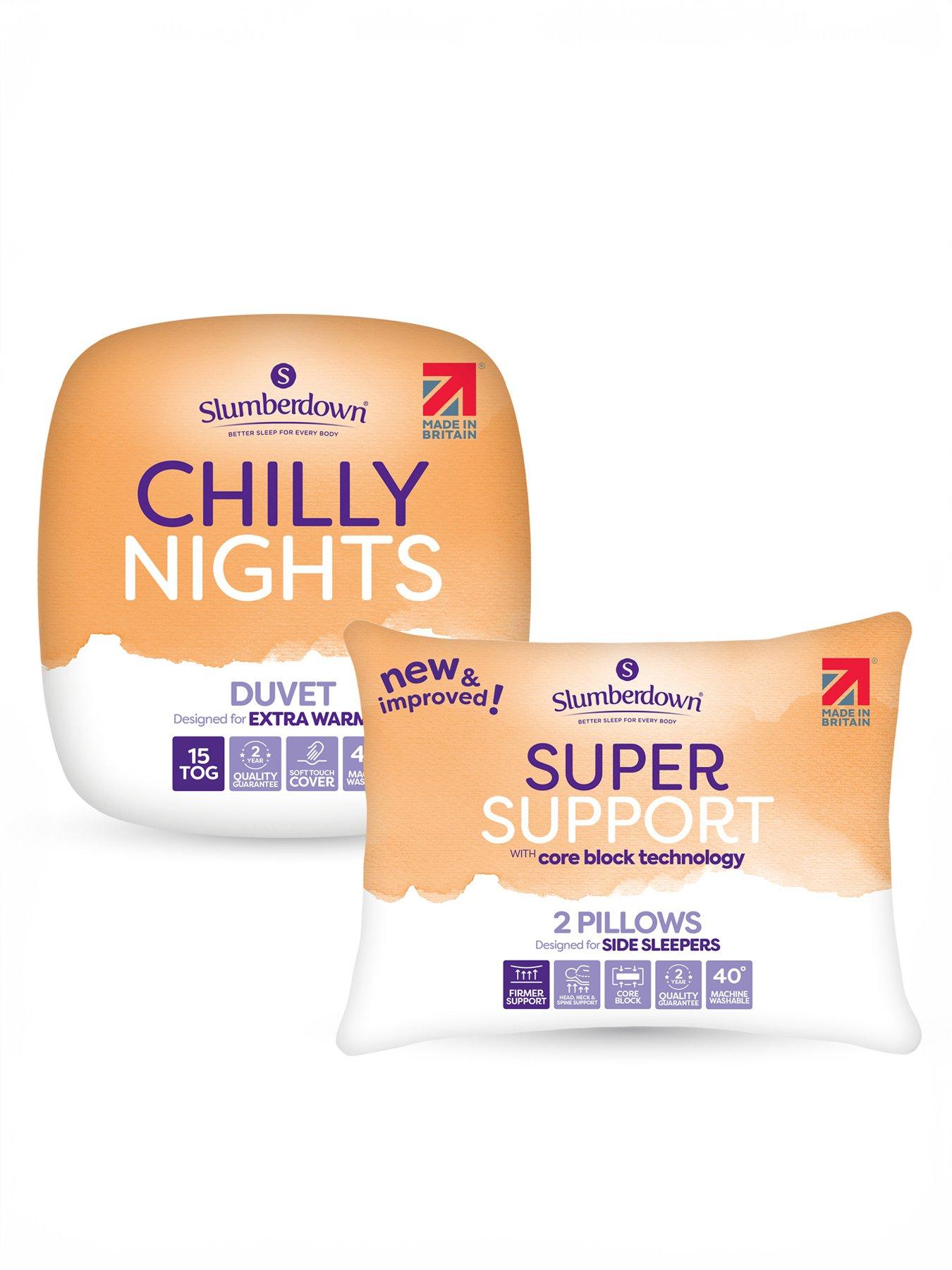 Image 1 of 7 of Slumberdown Chilly Nights 15 Tog Duvet &amp; 2 Super Support Pillows