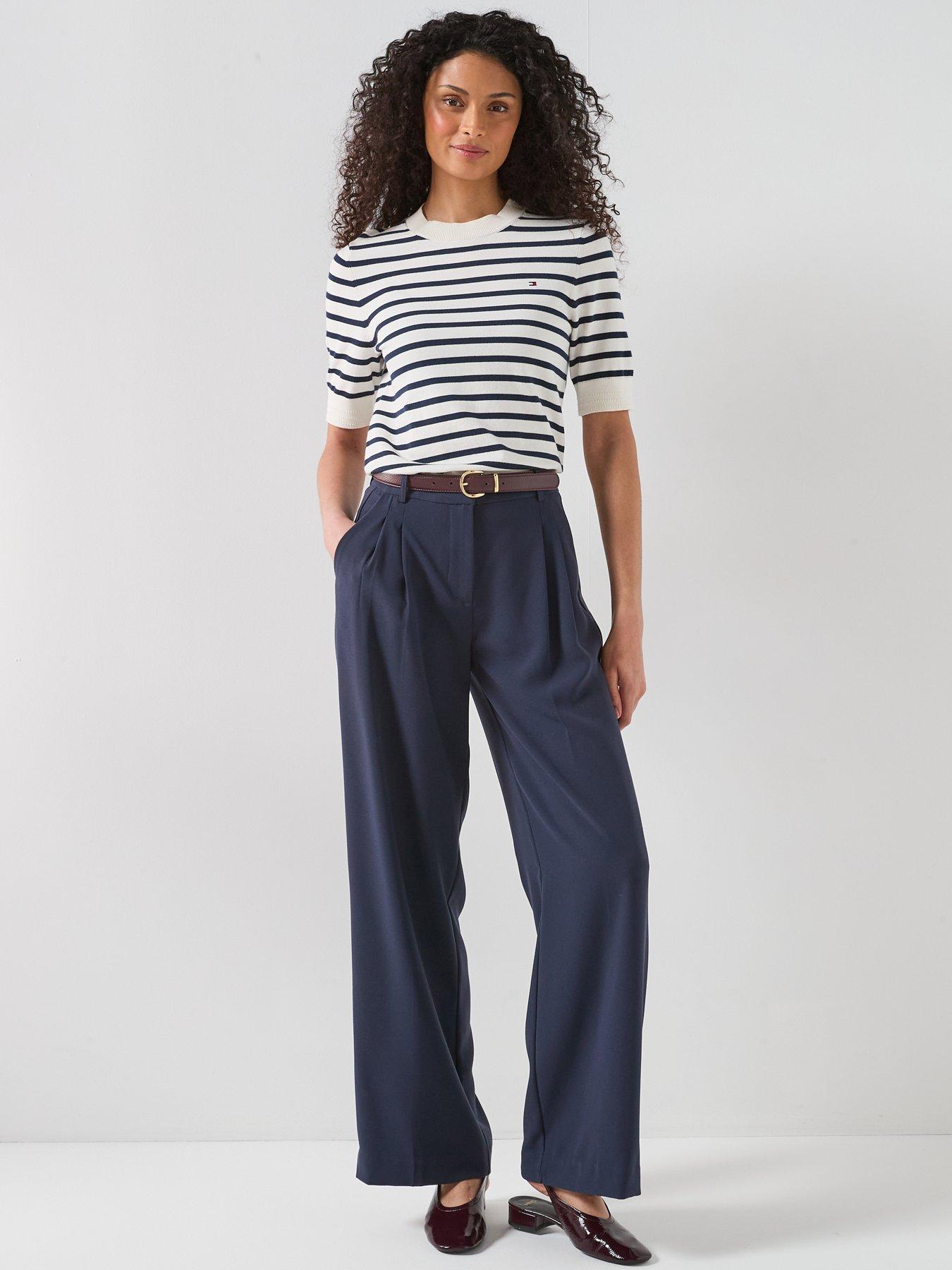 Image 3 of 6 of Tommy Hilfiger Fine Knit Jersey Short Sleeve Jumper