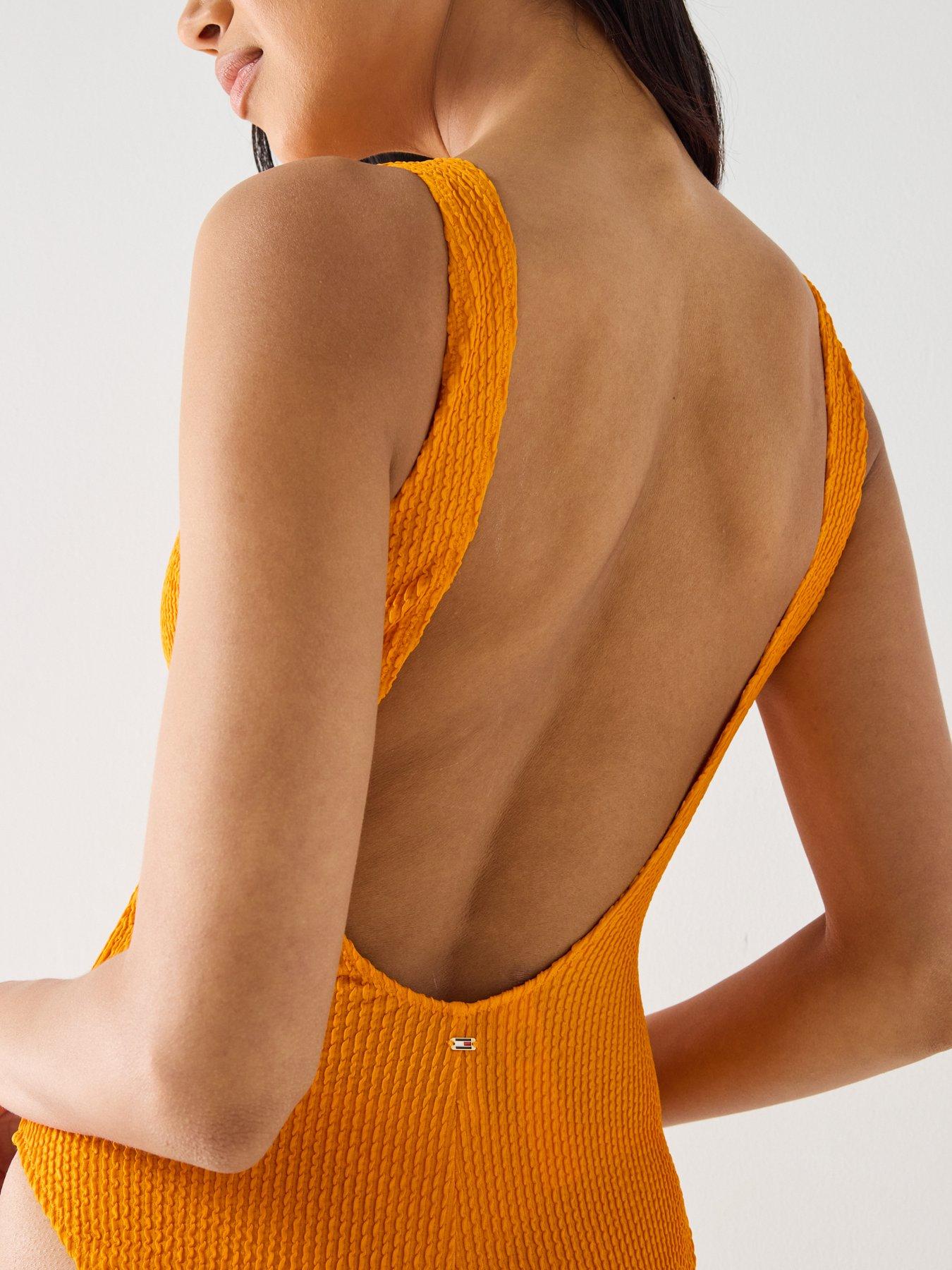 Image 5 of 5 of Tommy Hilfiger Scoop Back One Piece Swimsuit - Orange