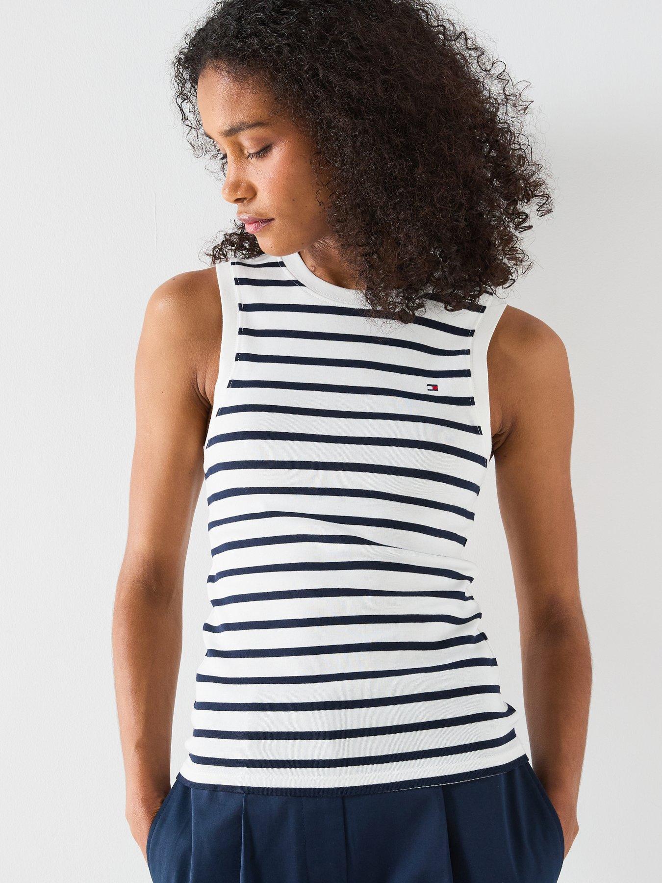 Tommy Hilfiger Stripe Tank Top - White