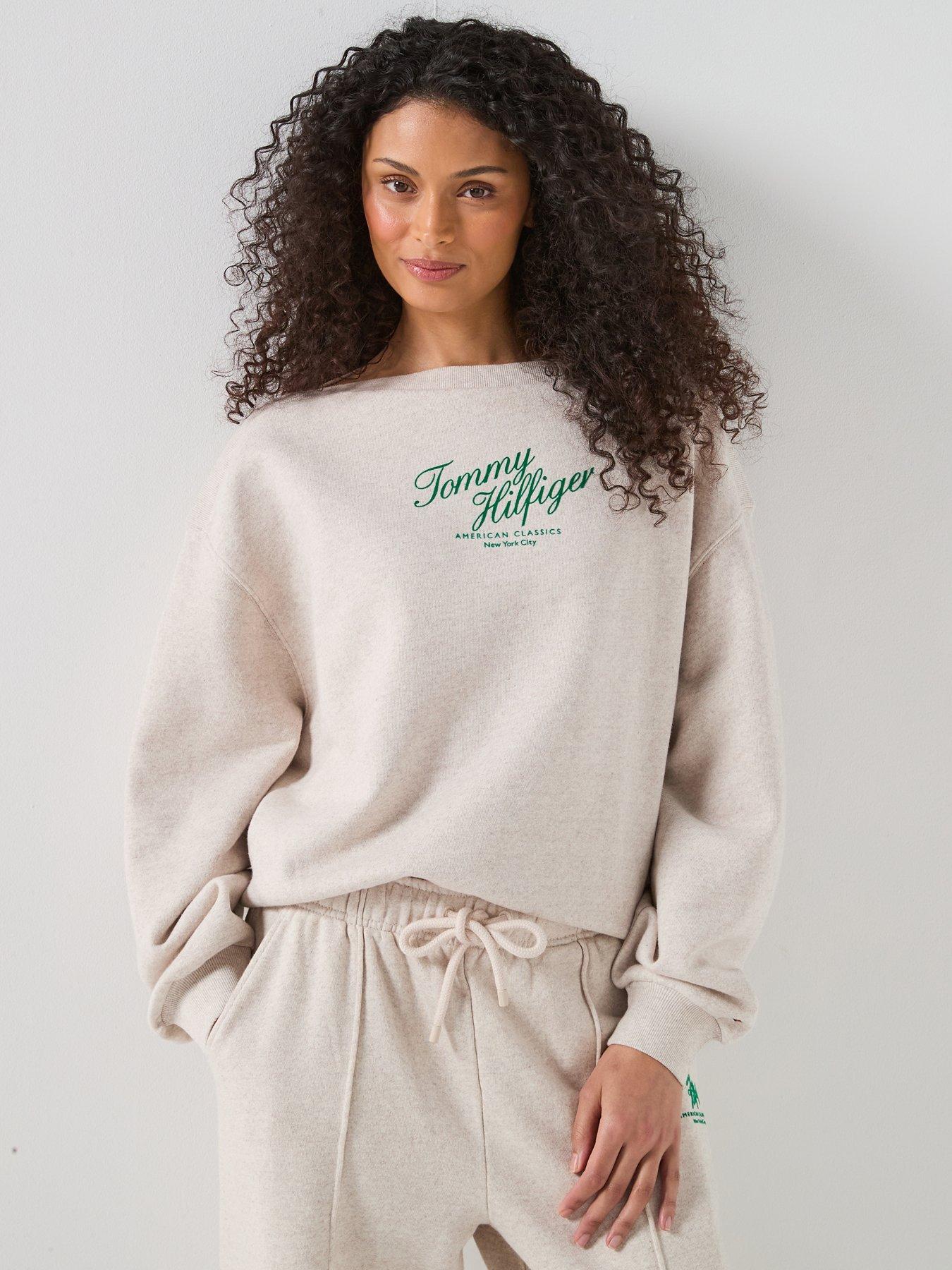 Image 1 of 6 of Tommy Hilfiger Script Terry Sweatpants