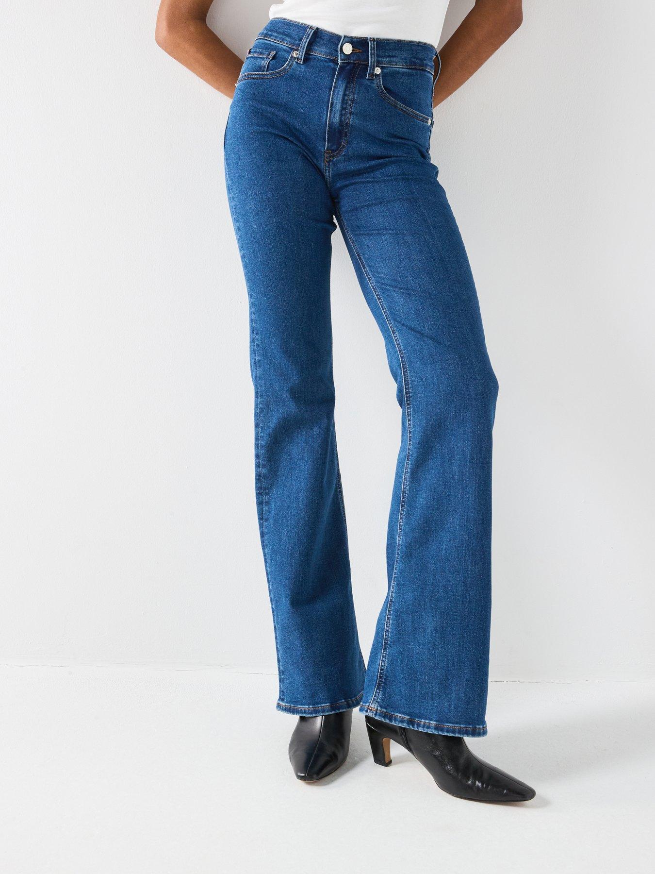 Tommy Hilfiger: Denim Flared Stretch Jeans - Blue