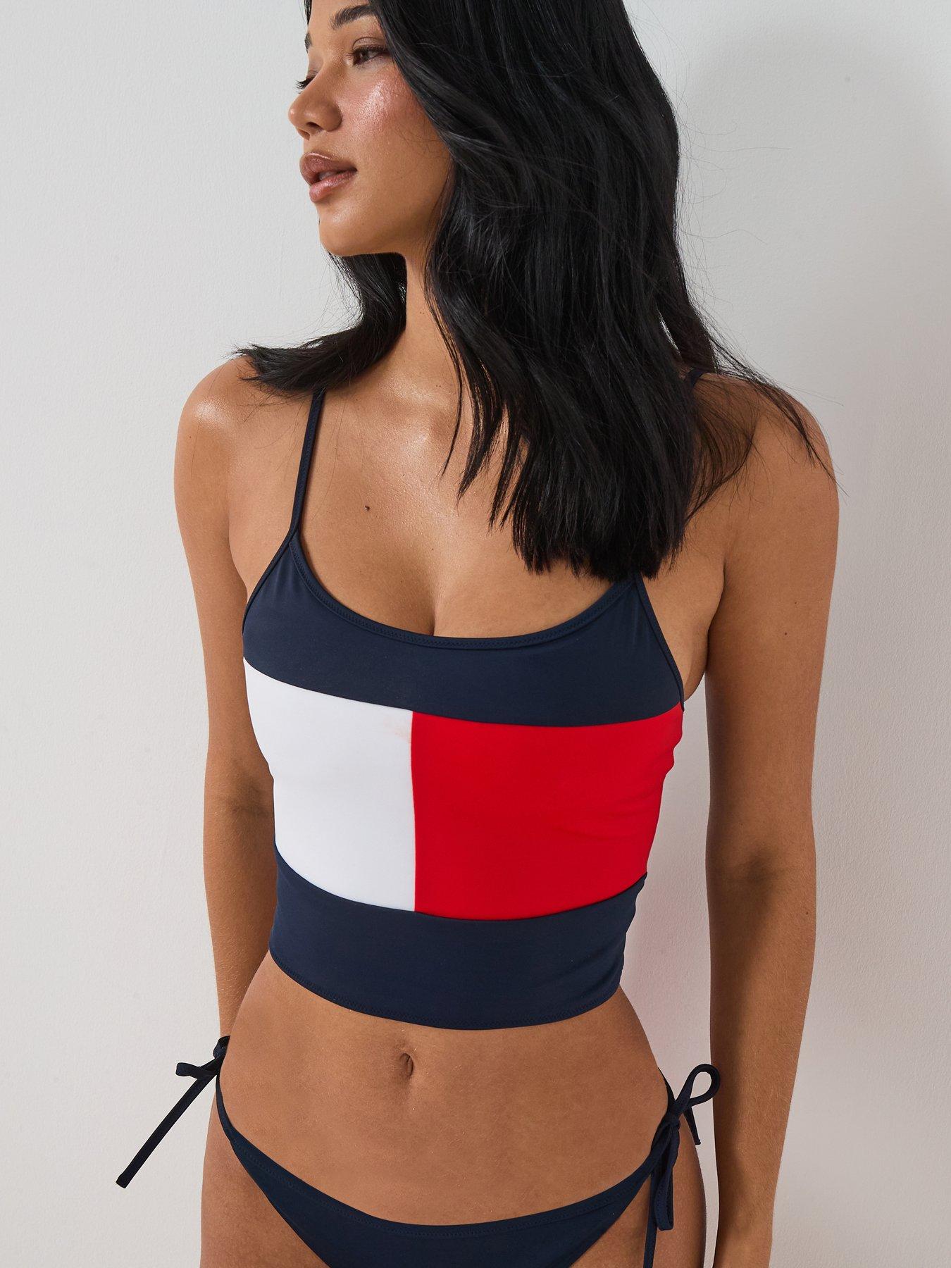 Tommy Hilfiger Tankini Top, Navy, Size Xl, Women