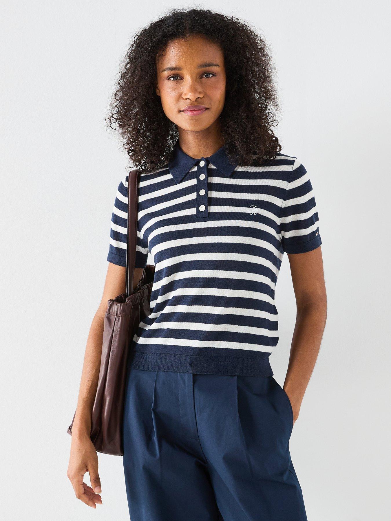 Tommy Hilfiger: Fine Knit Polo Stripe Sweater