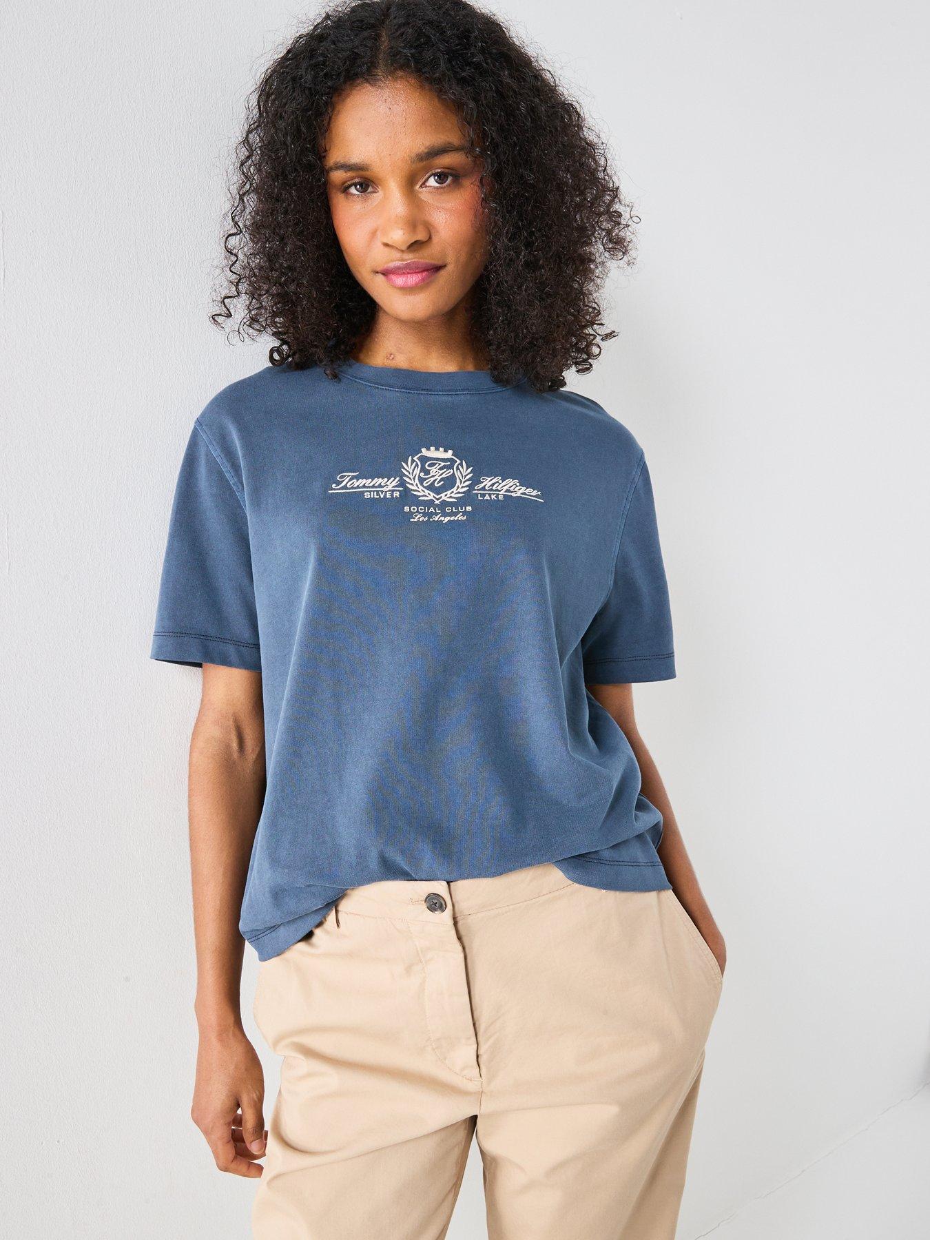 Image 1 of 4 of Tommy Hilfiger Varsity Short Sleeve T-Shirt - Navy